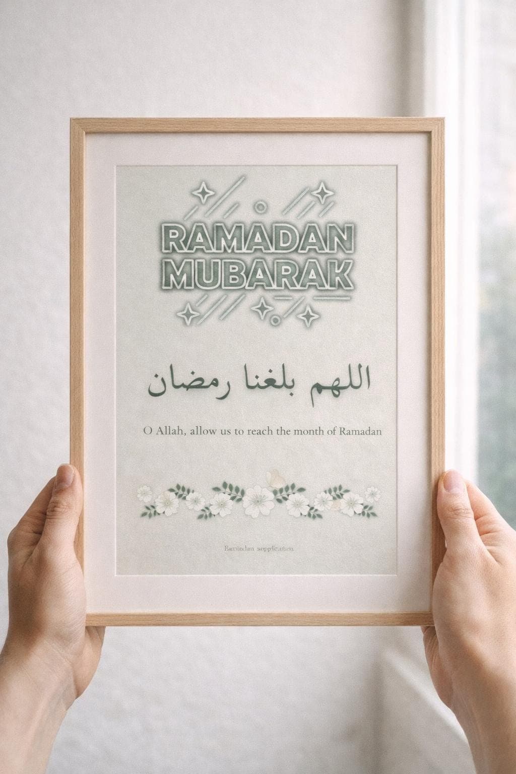 Ramadan Mubarak Islamic Wall Art Printable Allahumma Ballighna Ramadan A4 - image 3
