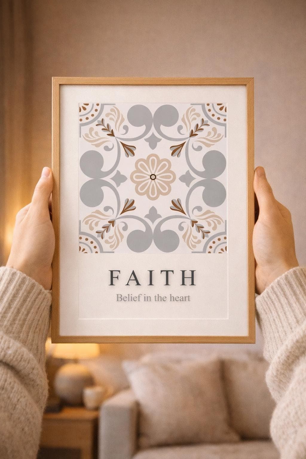 Faith Wall Art Printable, Belief in the Heart, Islamic Minimal A4 Decor - image 4