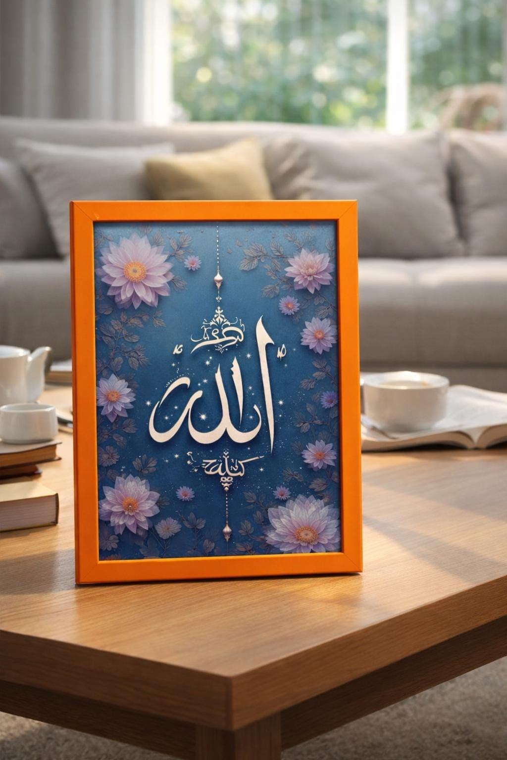 Allah Islamic Wall Art Printable A4 – Floral Arabic Calligraphy Set | Muslim Home Decor | Digital Download