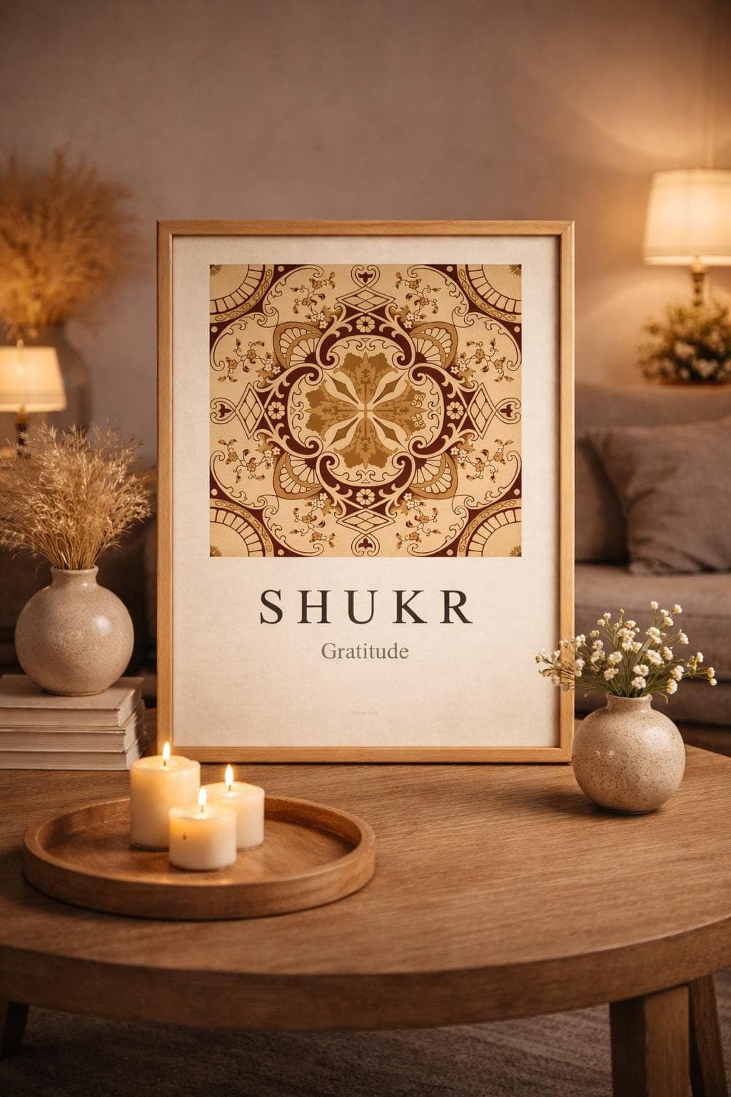 Shukr Islamic Wall Art Printable, Gratitude Quote, Minimal Muslim Home Decor - image 4