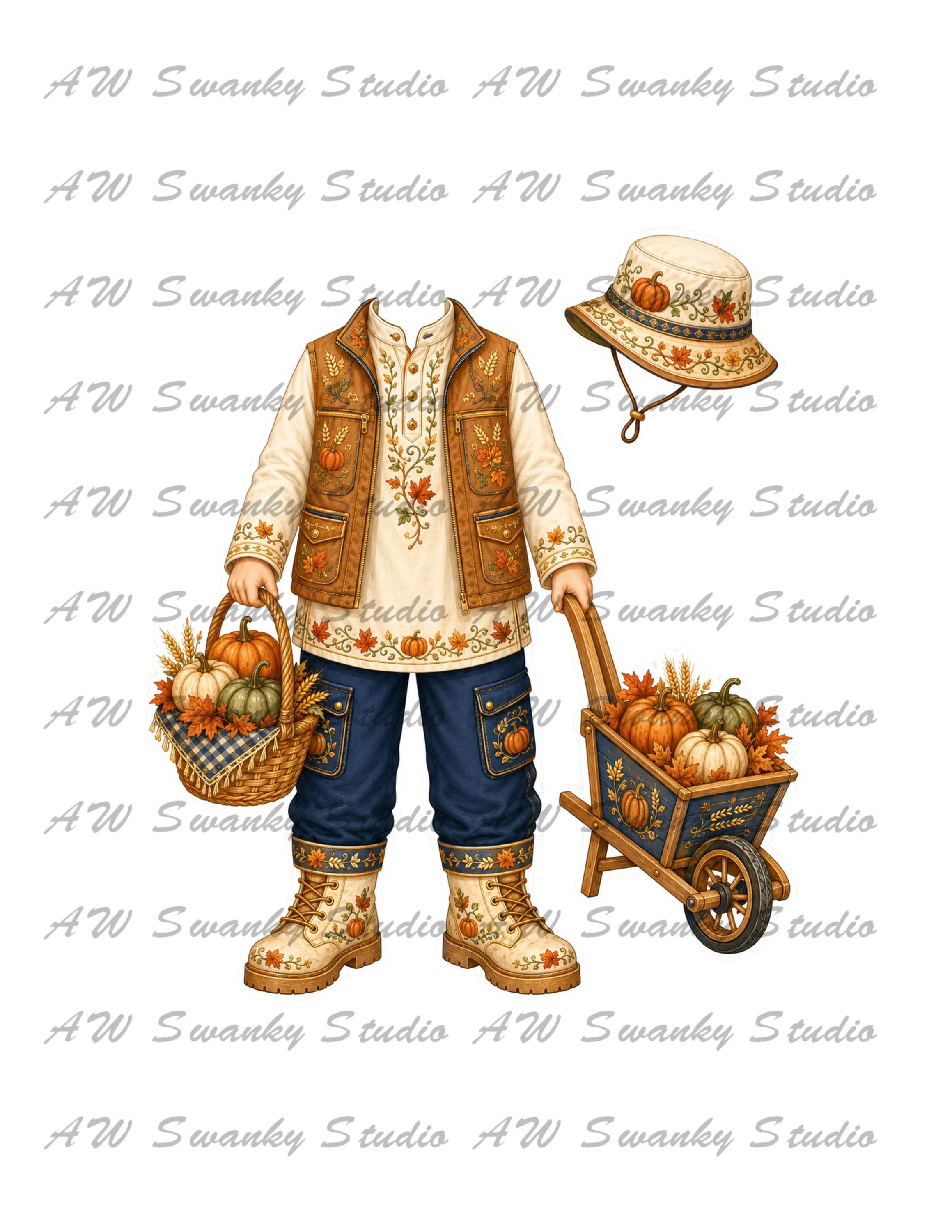 Muslim Boy Four Seasons Paper Doll Printable, Yusuf Dress Up, 25 Outfits, 70-Page Digital PDF - image 3