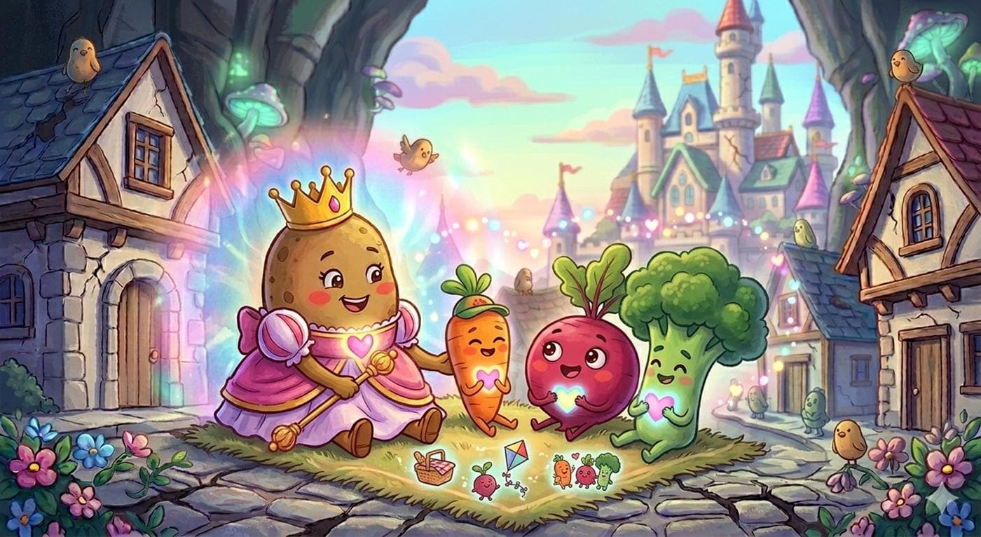 Princess Potato Bedtime Story Book | Foodland Mystery Adventure (Digital Download)