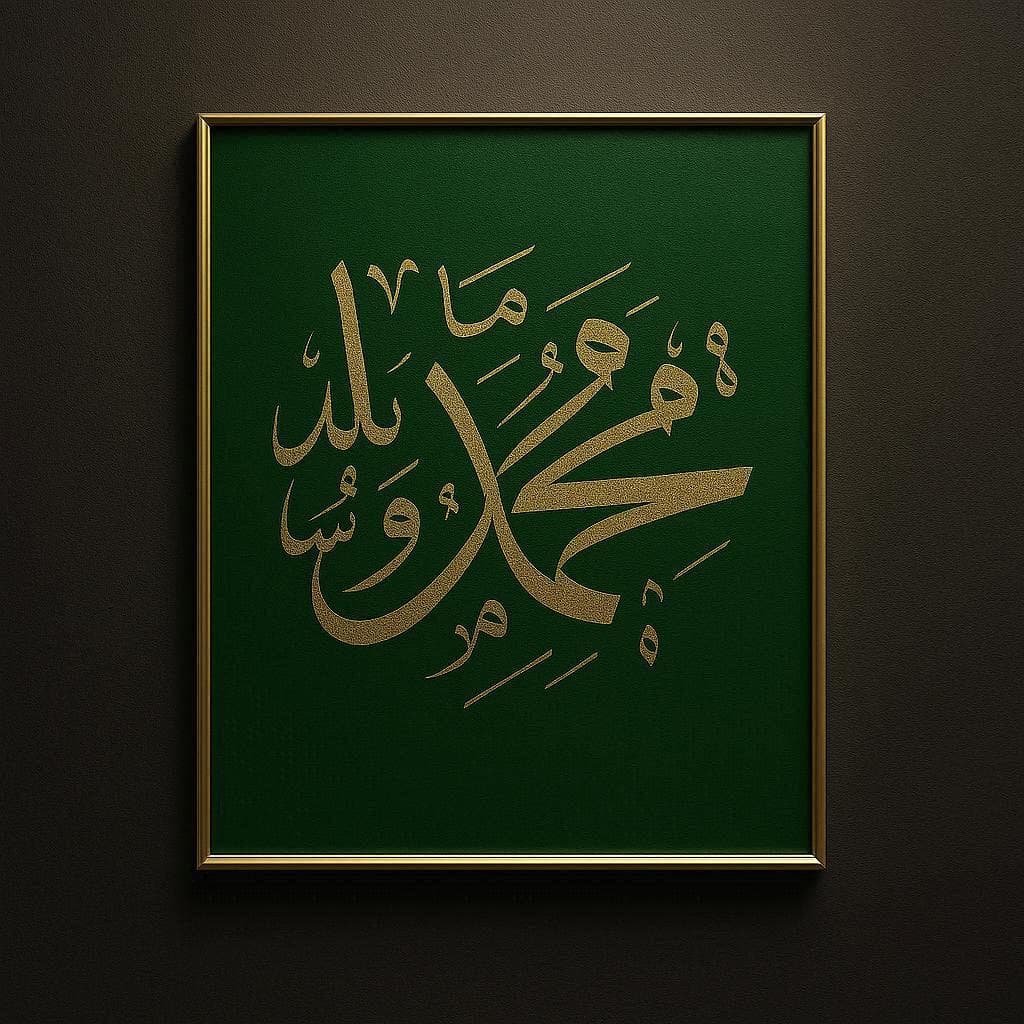 Muhammad ﷺ Calligraphy Wall Art for Peaceful Muslim Home | Minimal Islamic Printable Decor - image 4