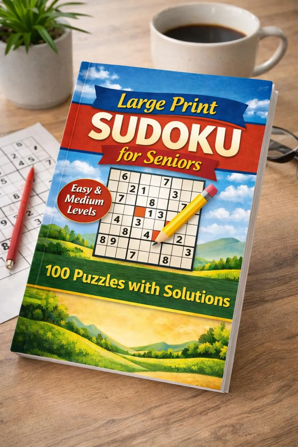 Large Print Sudoku for Seniors | Mother's Day Gift for Grandma & Mom | 100 Easy Puzzles | Printable PDF | Instant Download - image 3