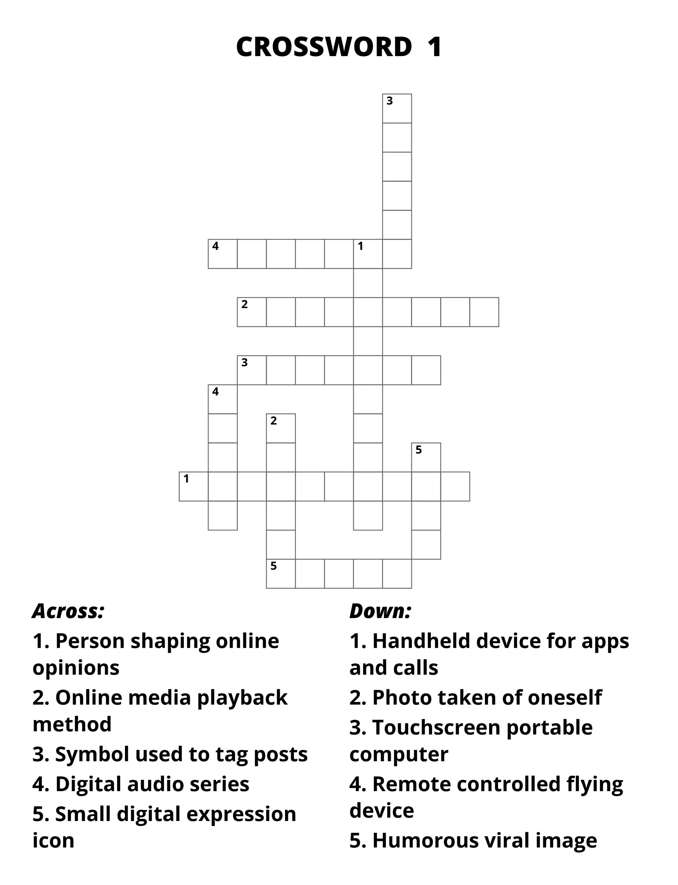 2010s Crossword Puzzle Printable – 60 Large Print Puzzles with Solutions – Nostalgia Brain Games for Adults & Seniors - Instant download - image 3