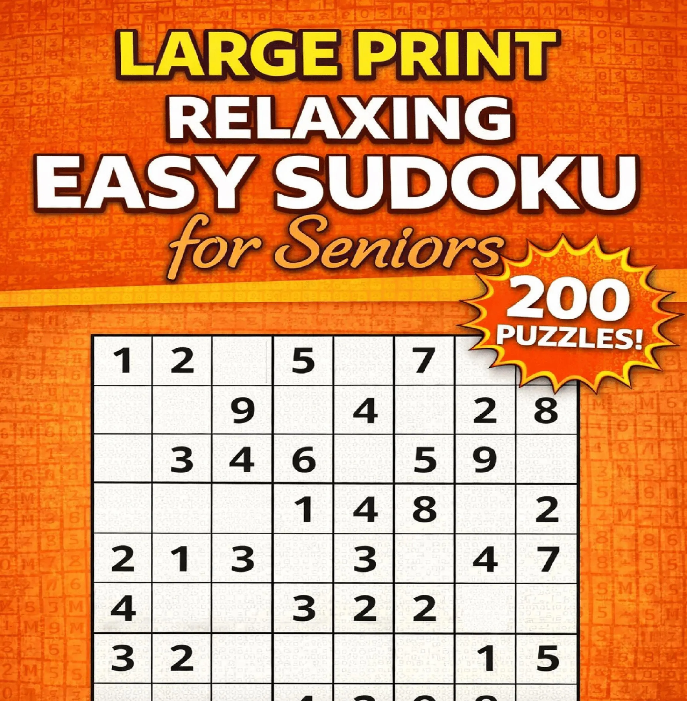 Large Print Easy Sudoku for Seniors – 200 Relaxing Brain Games | Printable PDF |