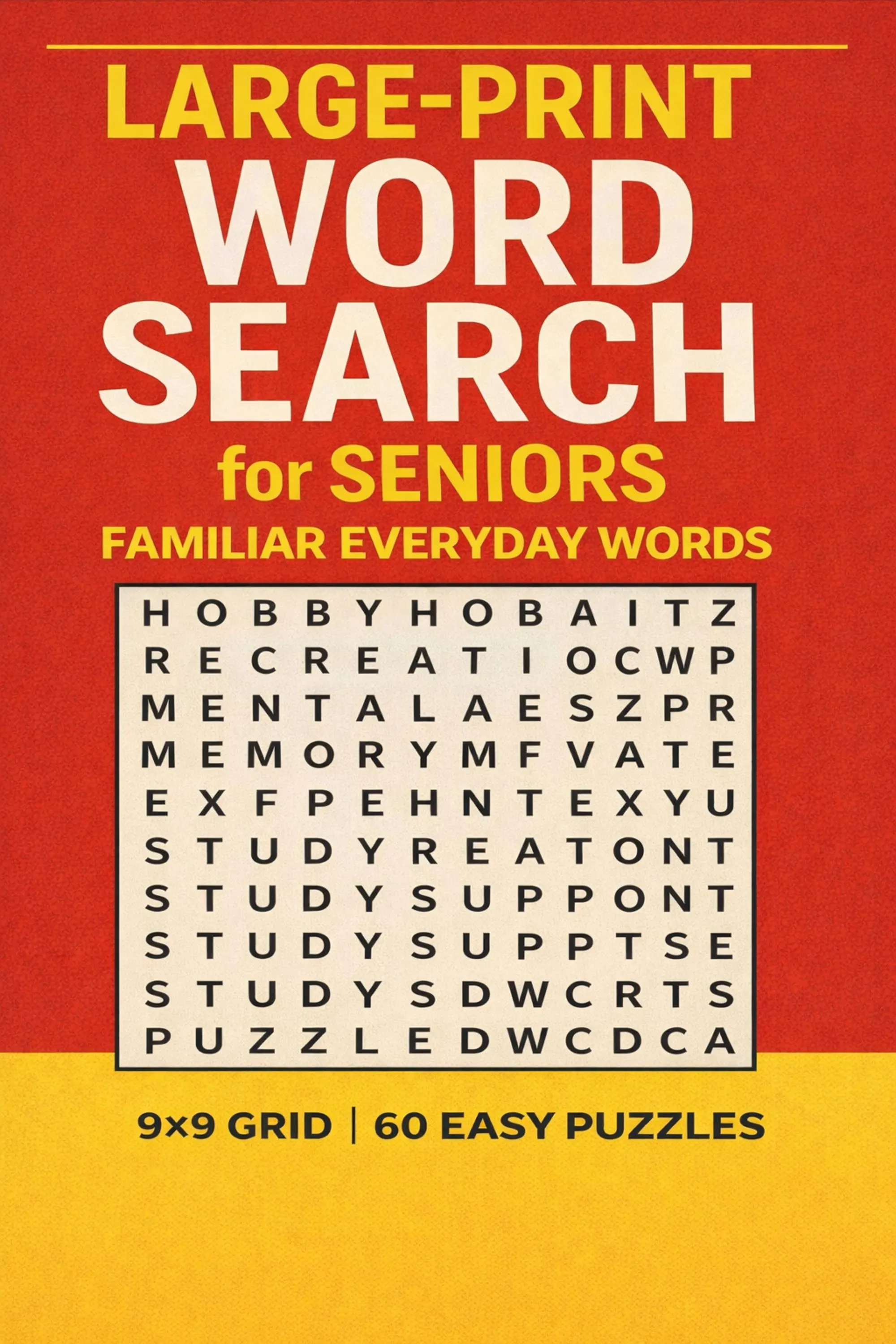 60 Easy Word Search for Seniors Large Print | 9x9 Grid No Diagonal Puzzles | Easy-to-Read |Instant Download - image 3