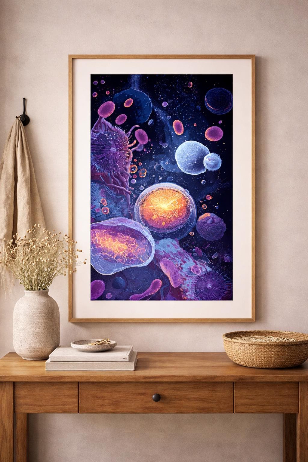Cosmic Wall Art| Abstract Space Art Poster | Galaxy Microbiology Artwork | Modern Astronomy Decor |Digital - image 4