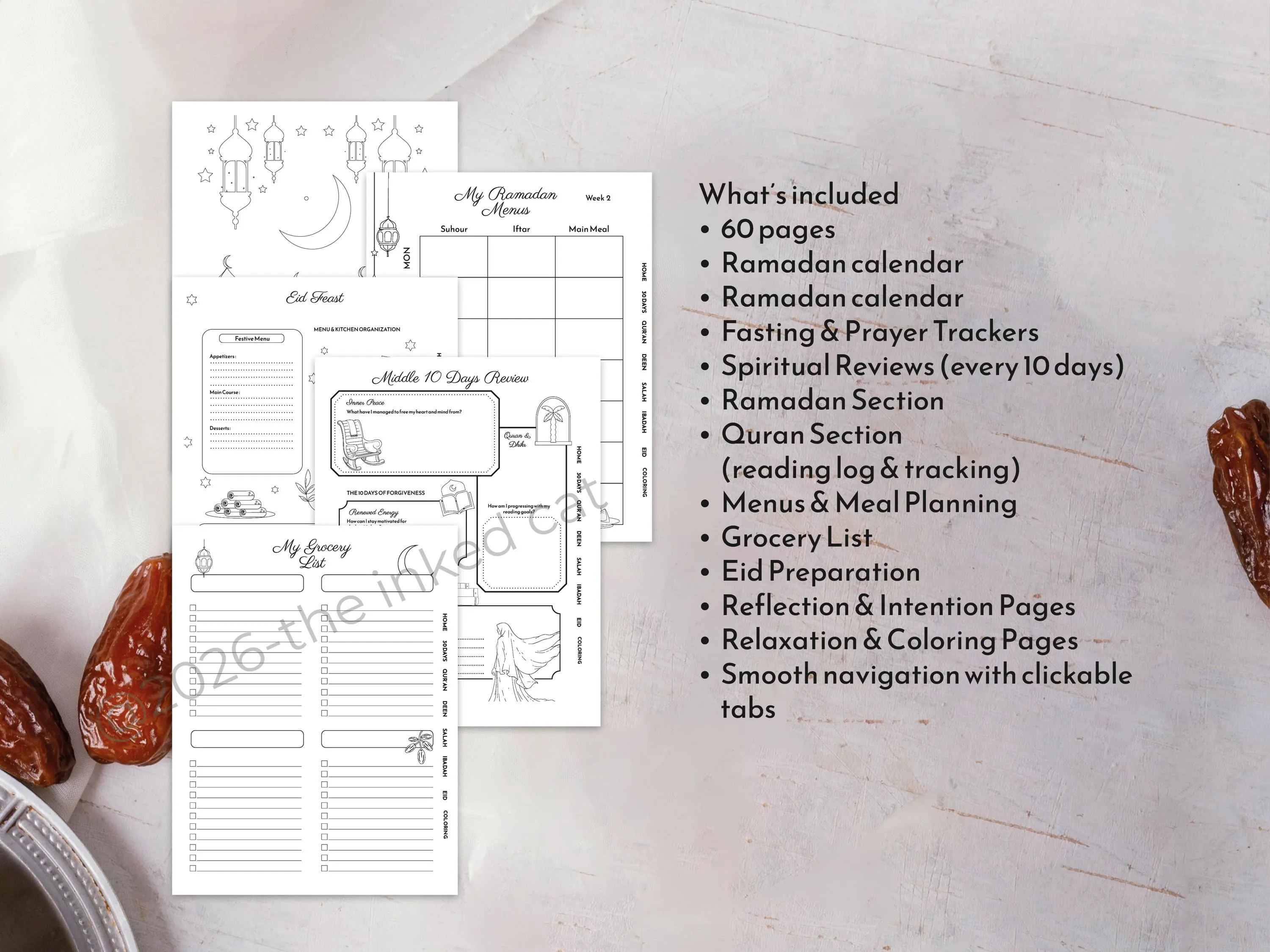 2027 Ramadan Planner | Interactive Digital Journal (Tablet PDF)-EN - image 3