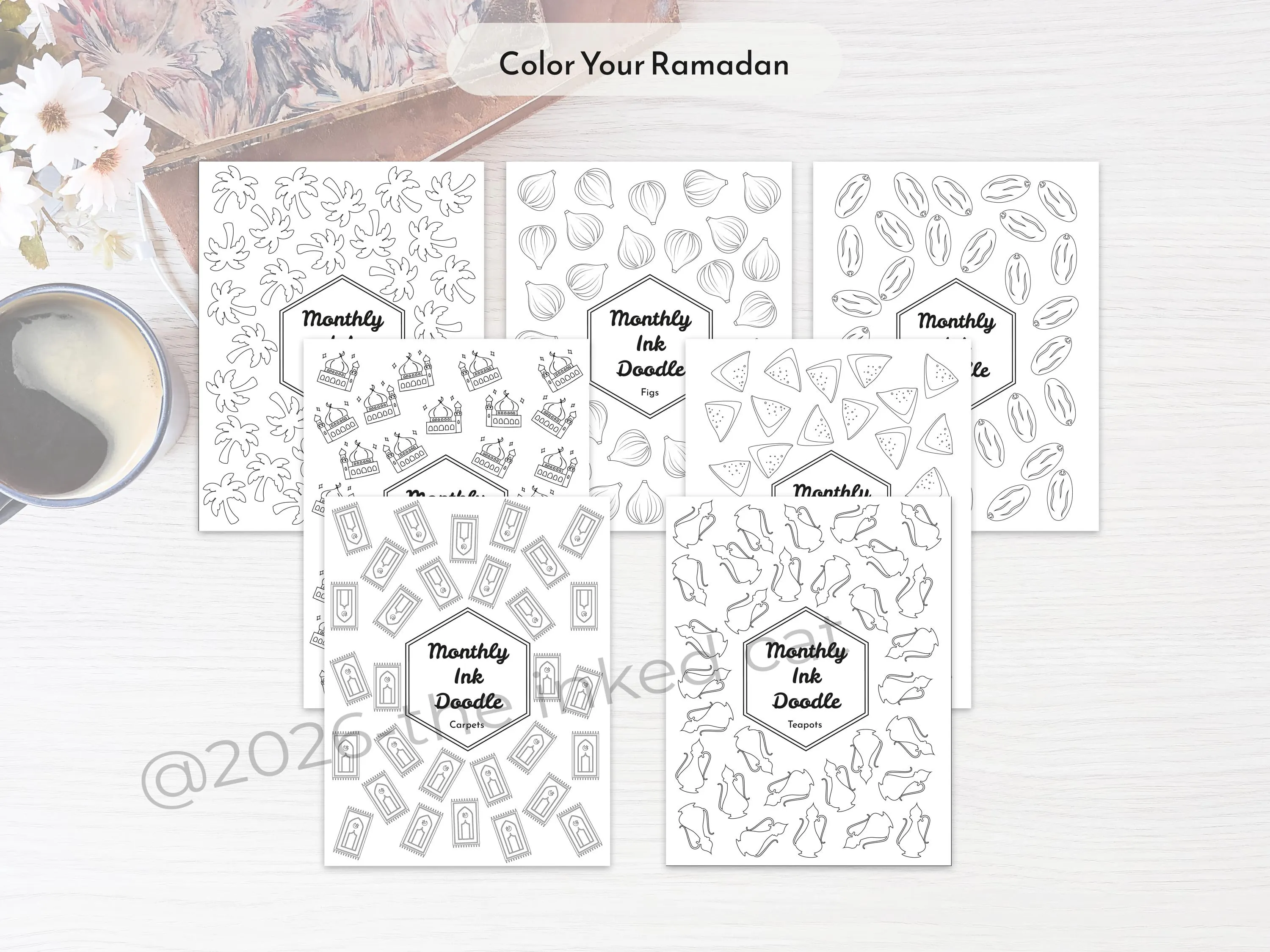 Ramadan Doodle Coloring Book | Islamic Coloring Pages Printable PDF-EN - image 2