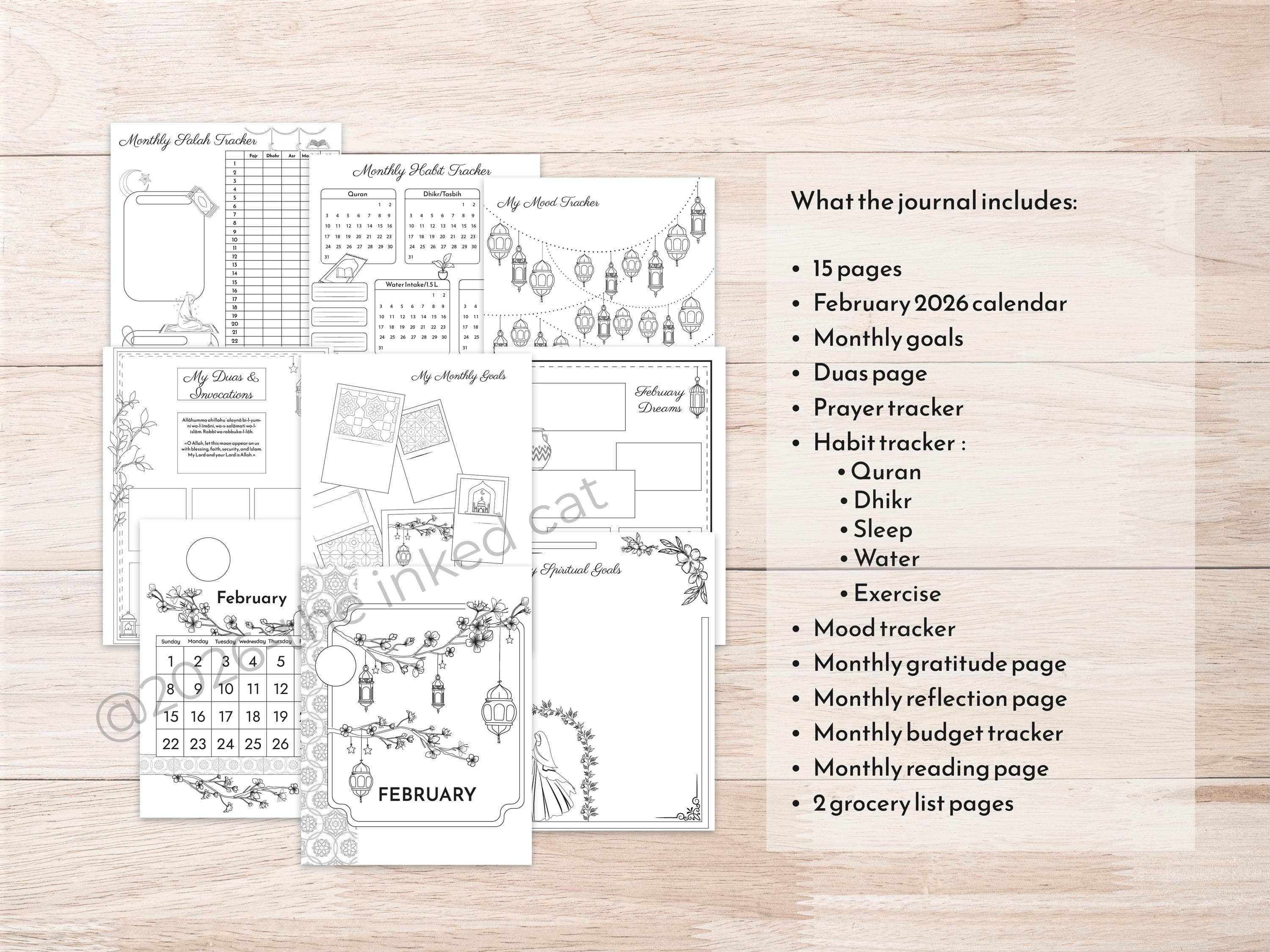 Monthly Journal February 2026 | Printable Planner PDF | Spiritual & Personal Goals | Muslim Planner - image 4