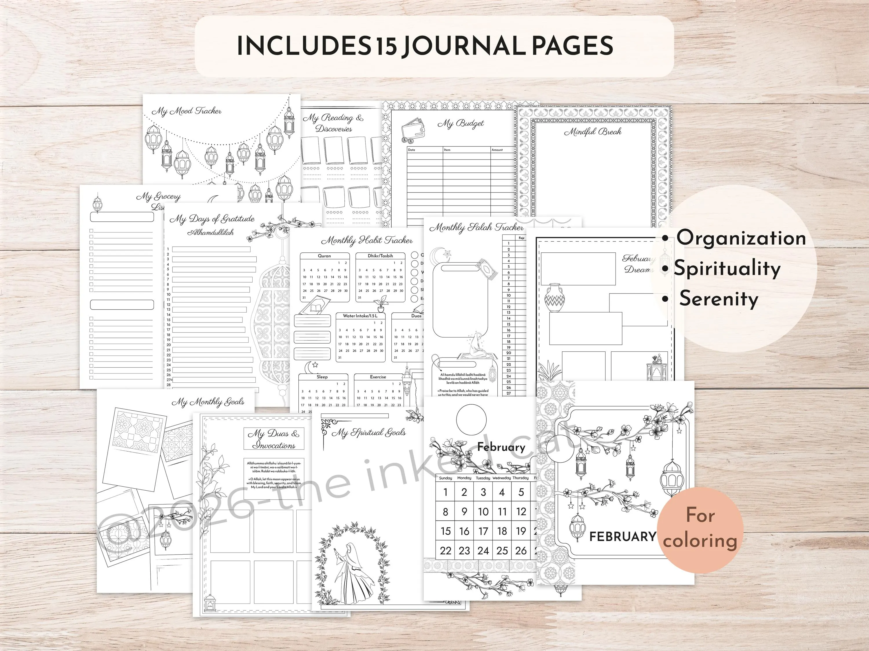 Monthly Journal February 2026 | Printable Planner PDF | Spiritual & Personal Goals | Muslim Planner - image 3