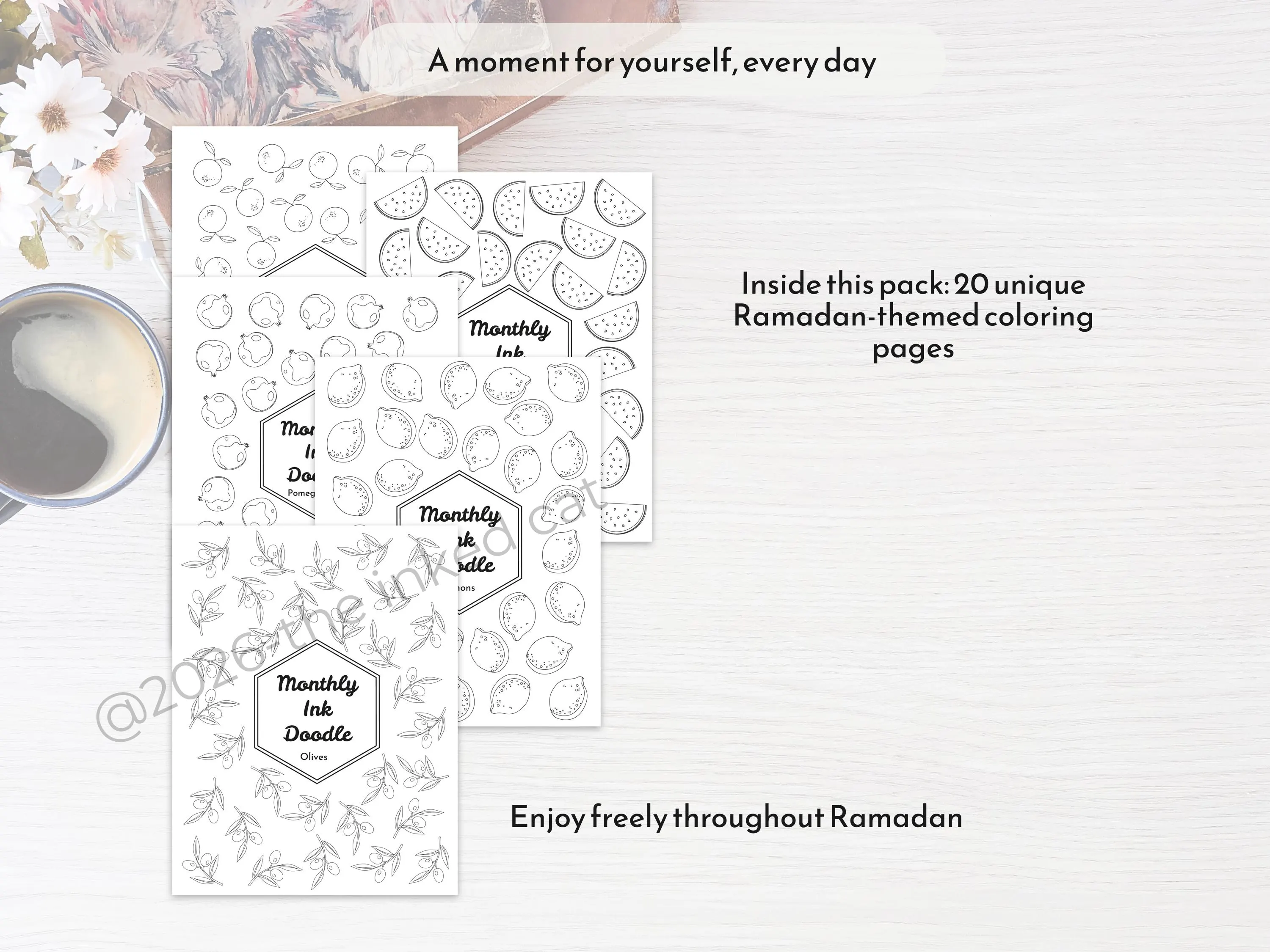 Ramadan Doodle Coloring Book | Islamic Coloring Pages Printable PDF-EN - image 3