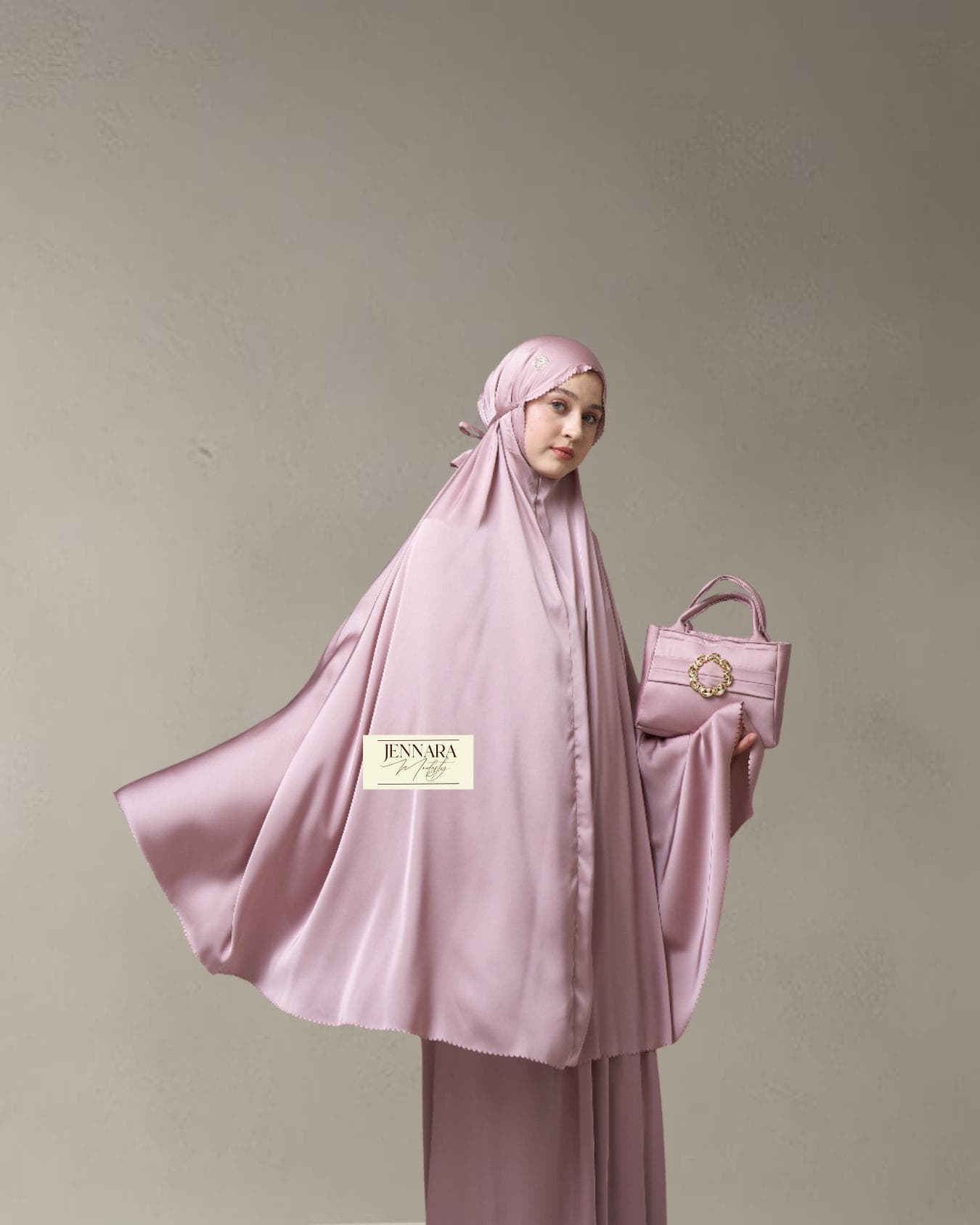 Luxury Lasercut Silk Prayer Set, Hijab Prayer Dress, Handmade Indonesia - image 4