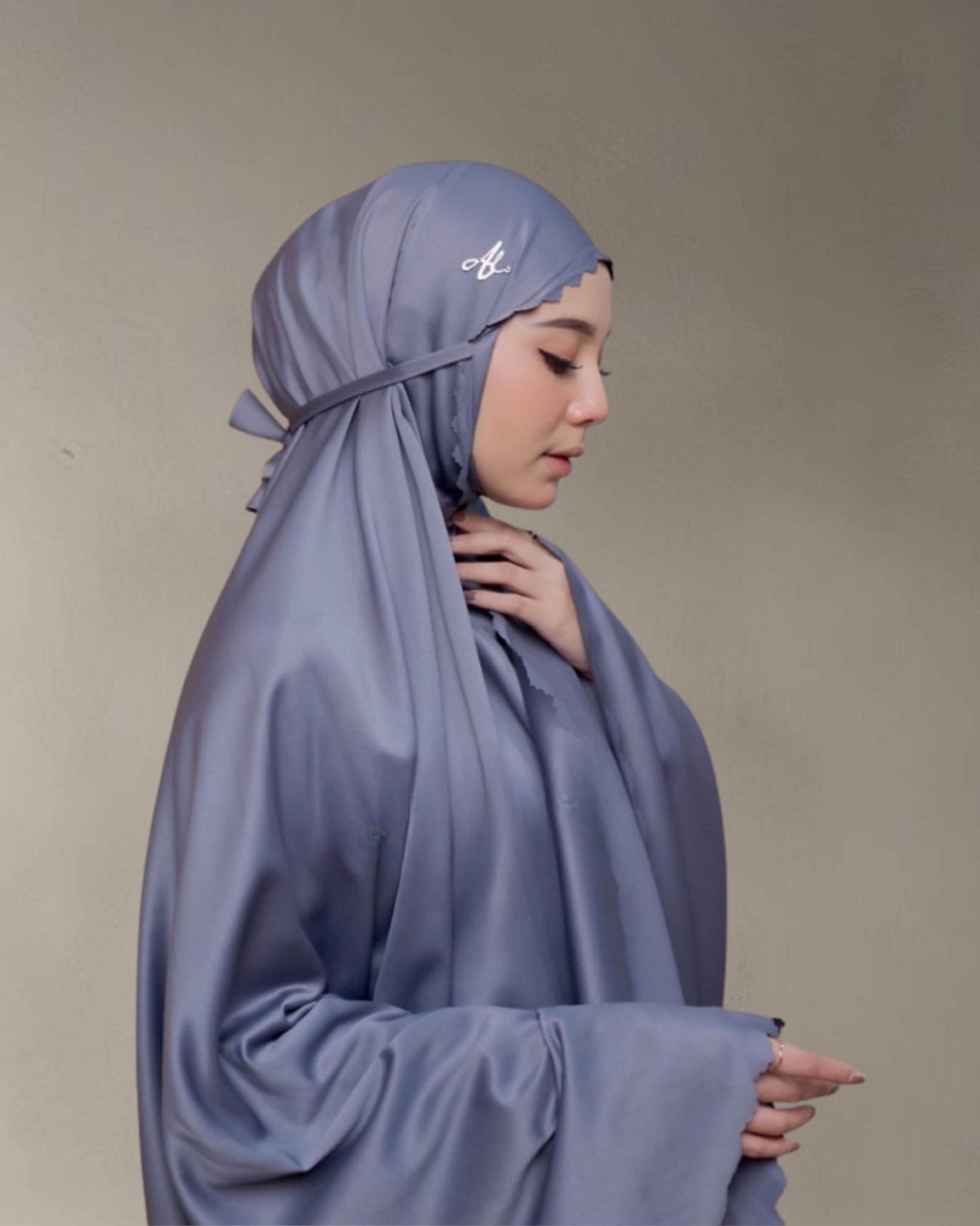 Luxury Velvet Prayer Set with Matching Bag, Mukena, Telekung - image 4