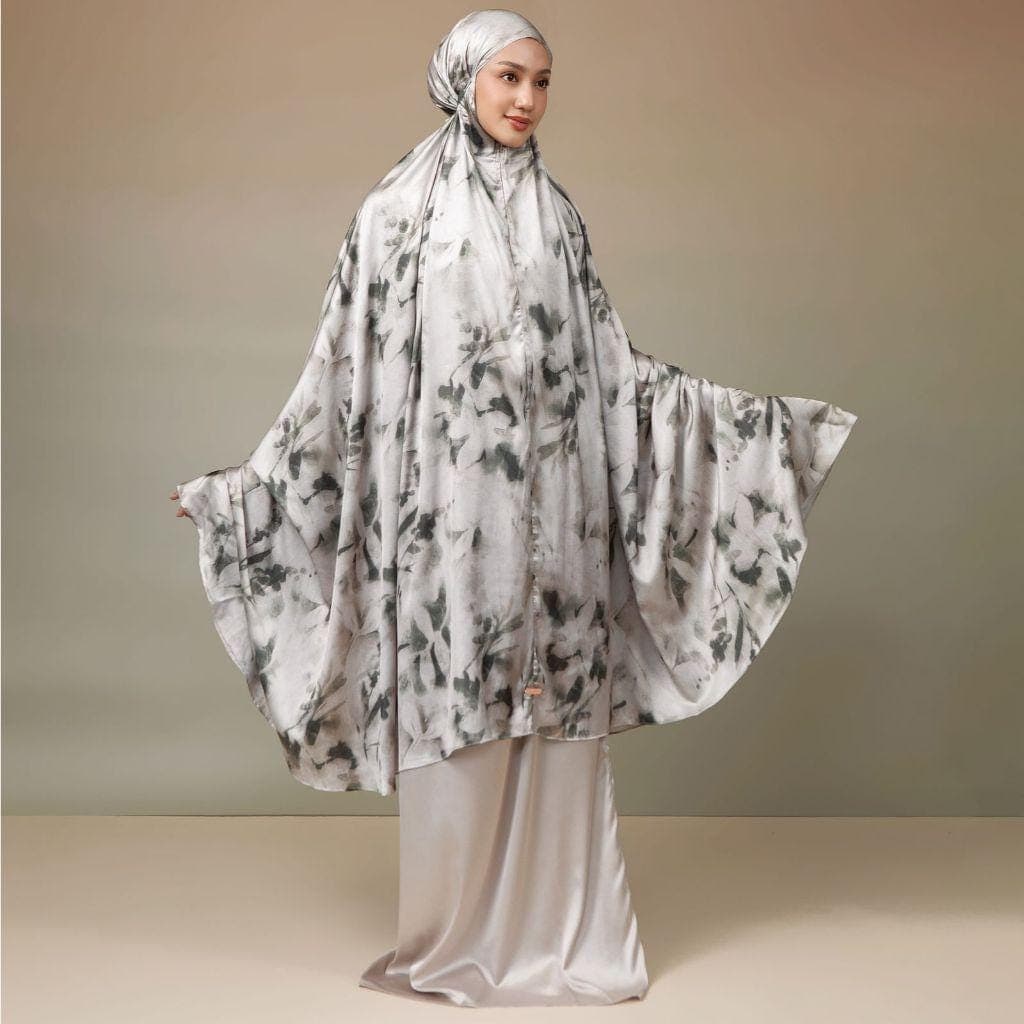 Aura Silk Prayer Set – Elegant 2-in-1 Prayer Dress, Hijab - image 3