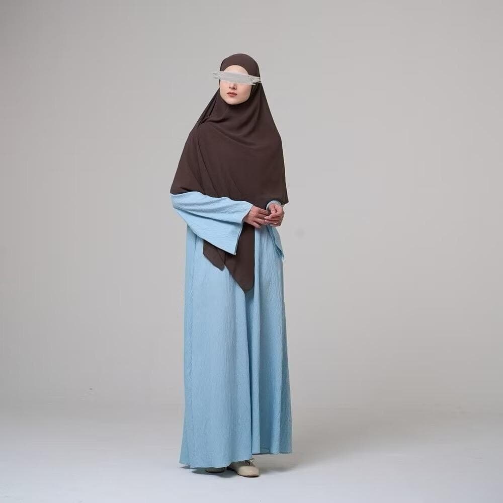 Abaya, Polo Linen Maxi dress, Hijab Outfit, Modest Fashion, Nursing friendly - image 5