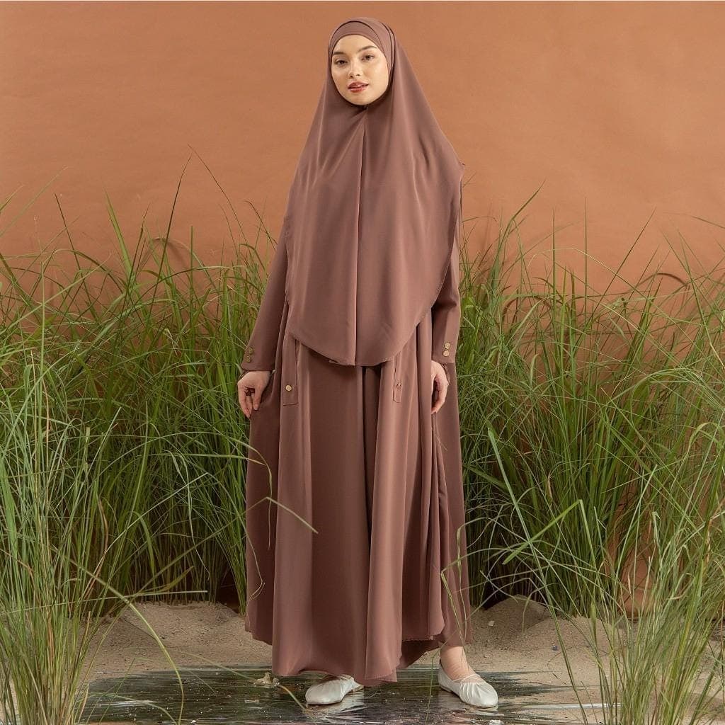 4-Piece Abaya Set with Khimar, Niqab – Modest Muslim Outfit, Anti-UV Fabric - image 5