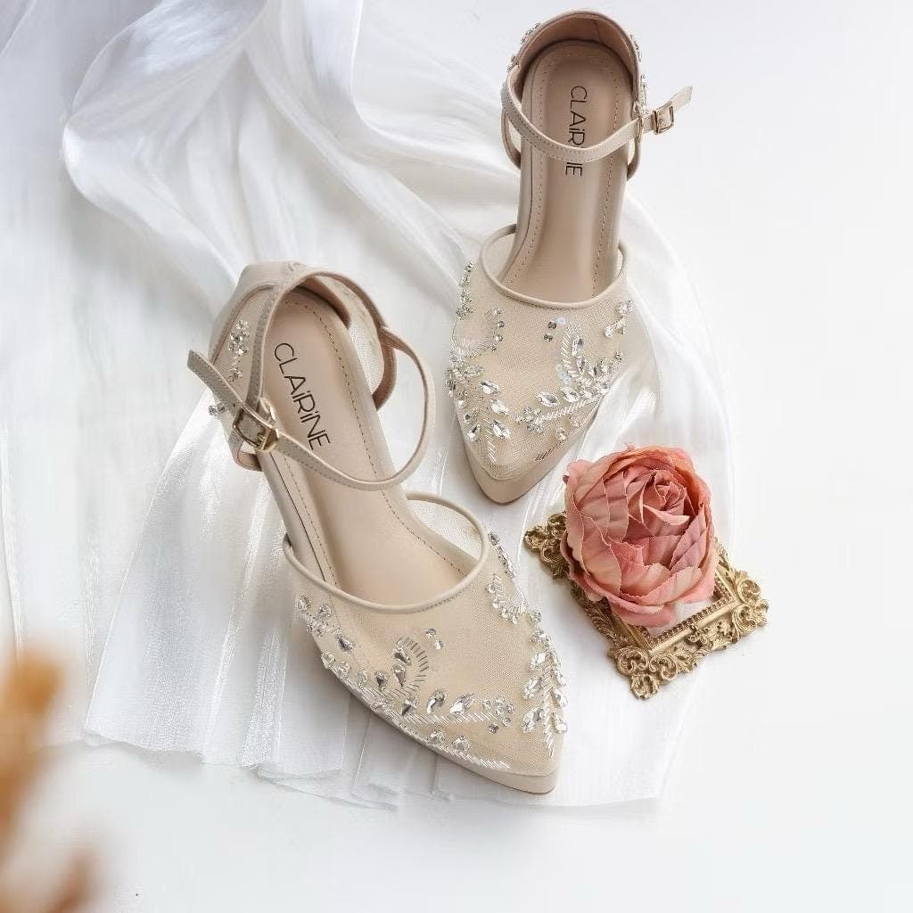 Raisa Stiletto Heels – 10cm Pointed Toe Bridal Wedding Shoes (Black, Ivory) - image 4