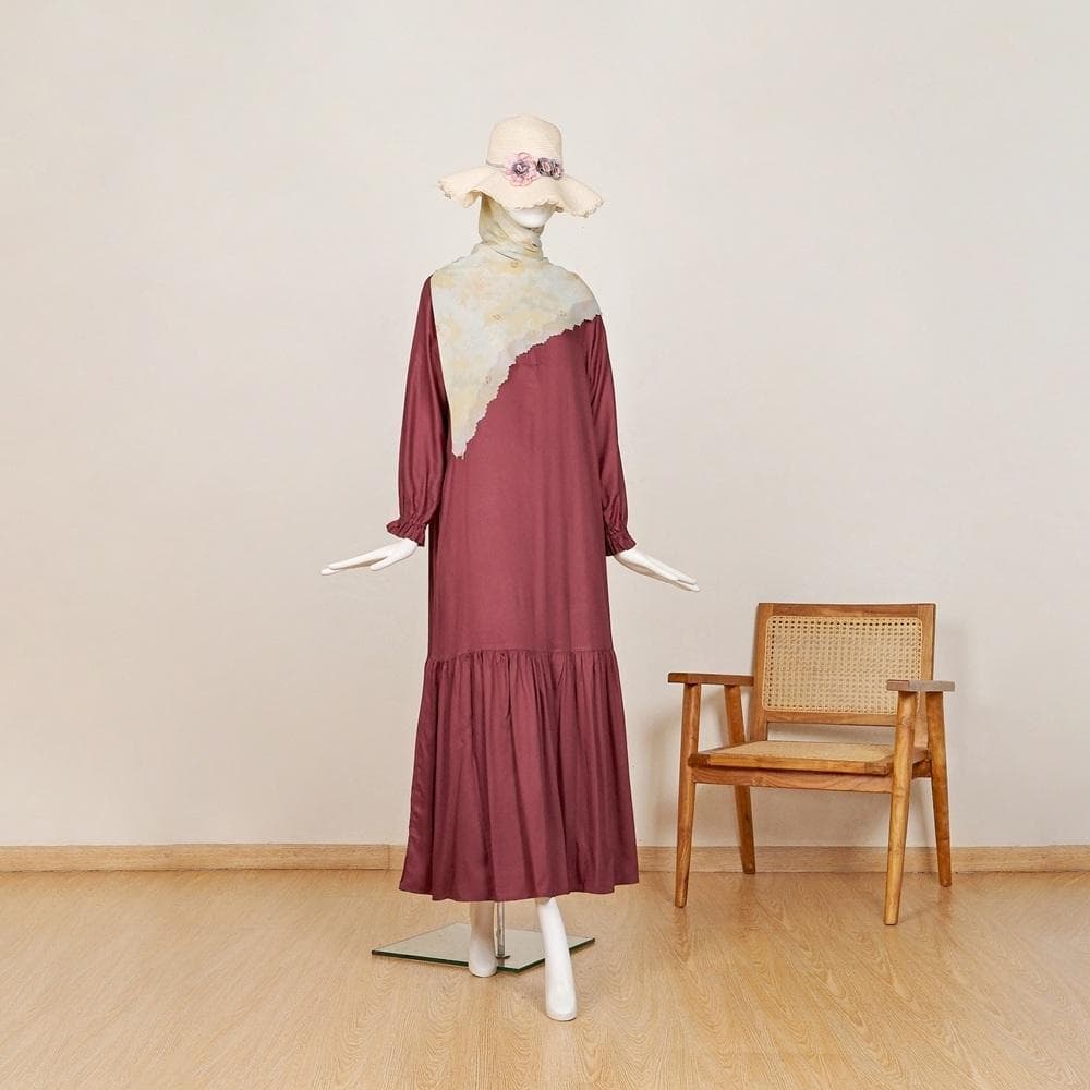 Fahra Homedress, Rayon Twill Maxi dress, Hijab Outfit, Daily Abaya - image 3