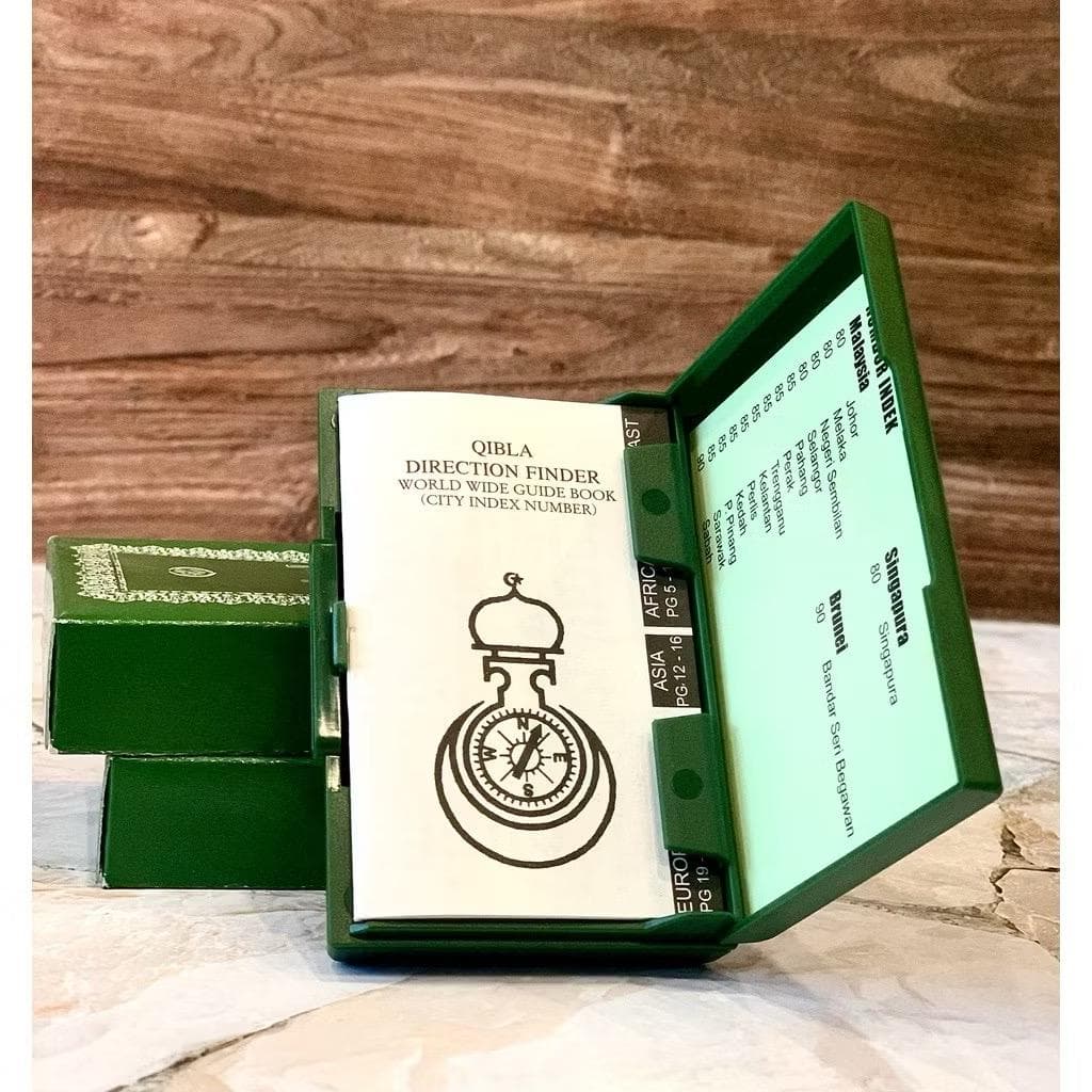 Qibla Direction Finder, Compass showing direction Al-Kabba , Worldwide with city index number (guide book) - image 3