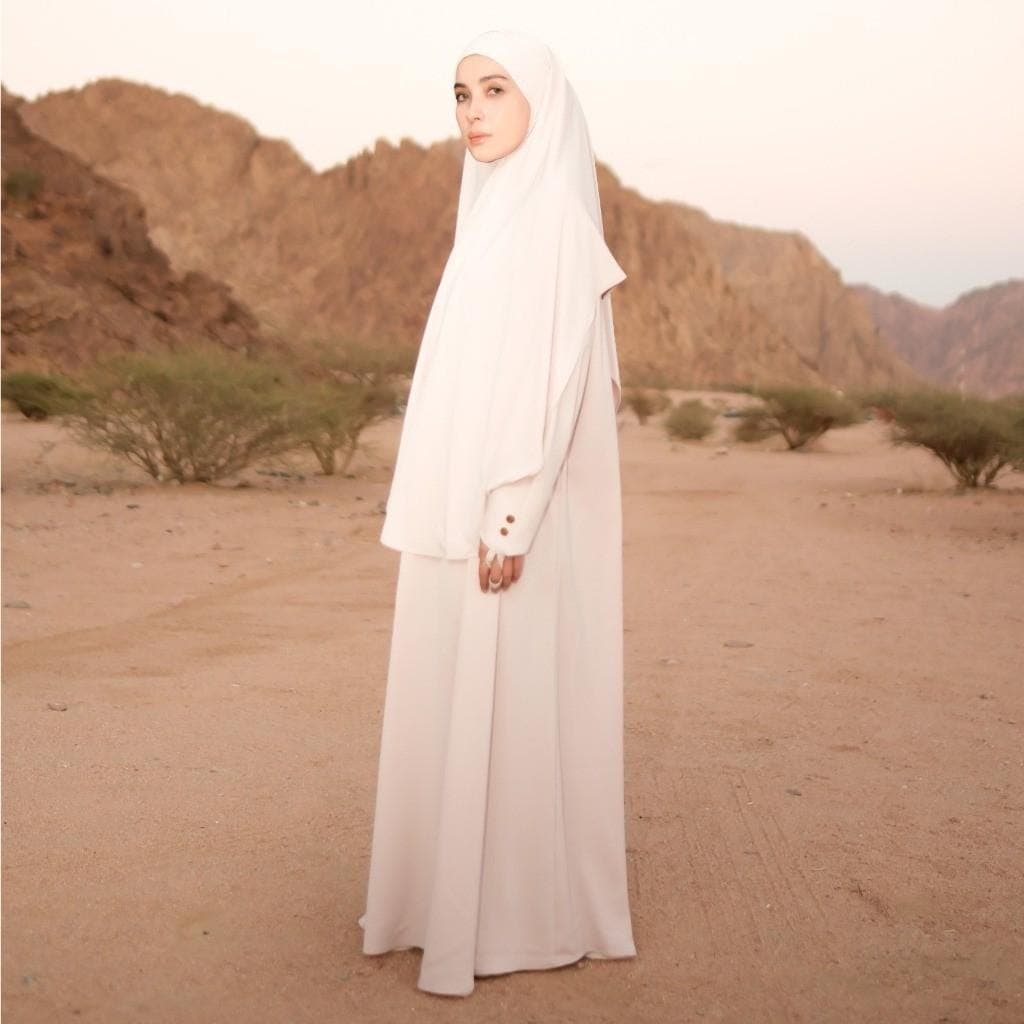4-Piece Abaya Set with Khimar, Niqab – Modest Muslim Outfit, Anti-UV Fabric