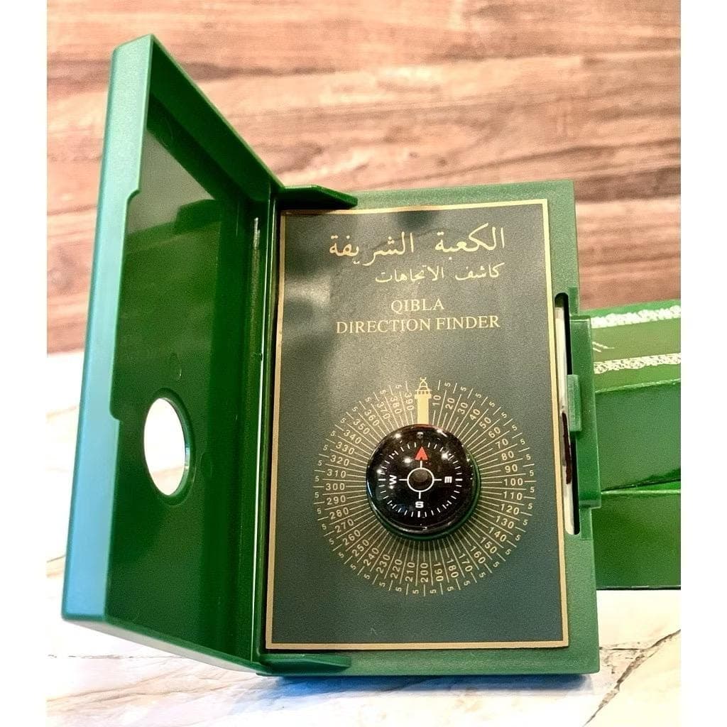 Qibla Direction Finder, Compass showing direction Al-Kabba , Worldwide with city index number (guide book)