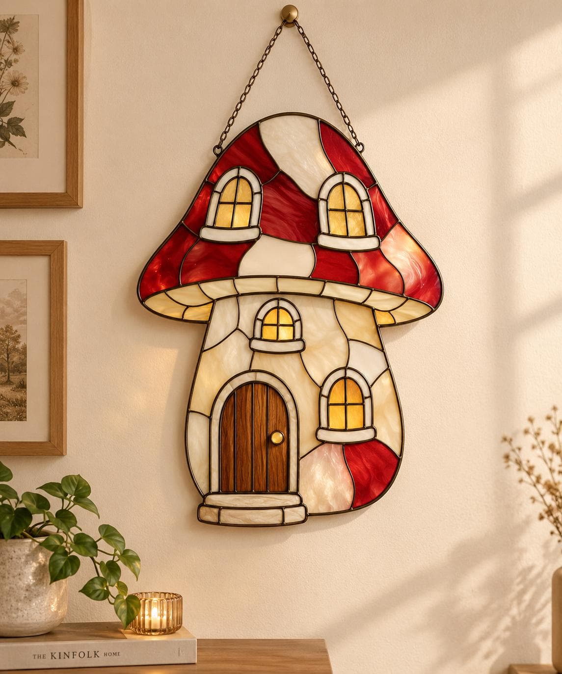 Hut Stained Glass Pattern, Cottage House Glass Template, Stained Glass PDF Pattern, Cozy Cabin Suncatcher, DIY Printable Digital Pattern - image 4