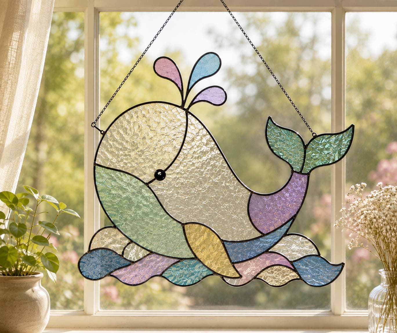 Dolphin Stained Glass Pattern PDF SVG, Dolphin Suncatcher Template, Ocean Sea Animal Glass Art, DIY Stained Glass Pattern, Instant Download - image 5