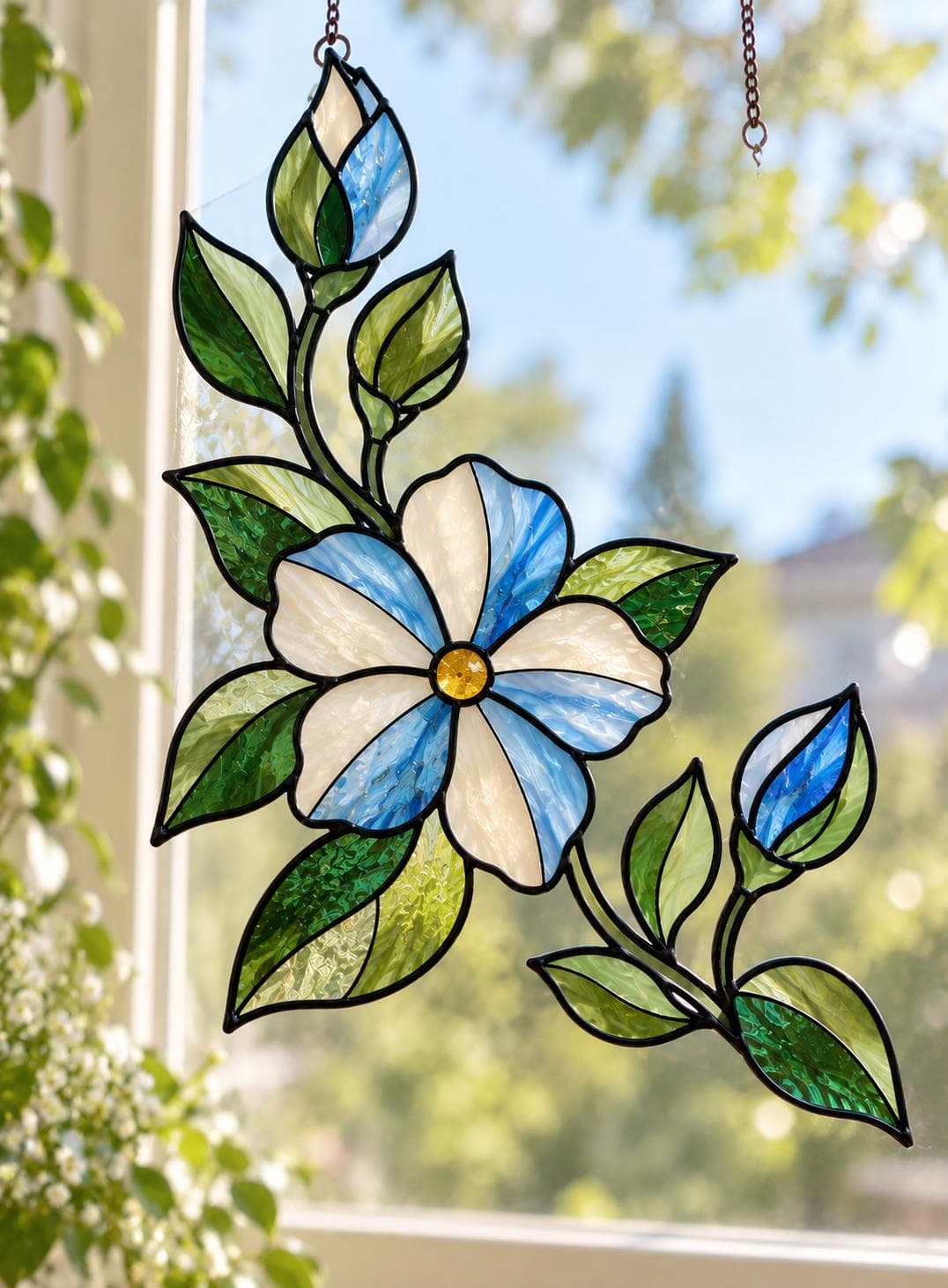 Magnolia Stained Glass Pattern PDF | Floral Suncatcher Template | Botanical Flower Window Art | DIY Glass Painting Pattern | Printable PDF - image 5