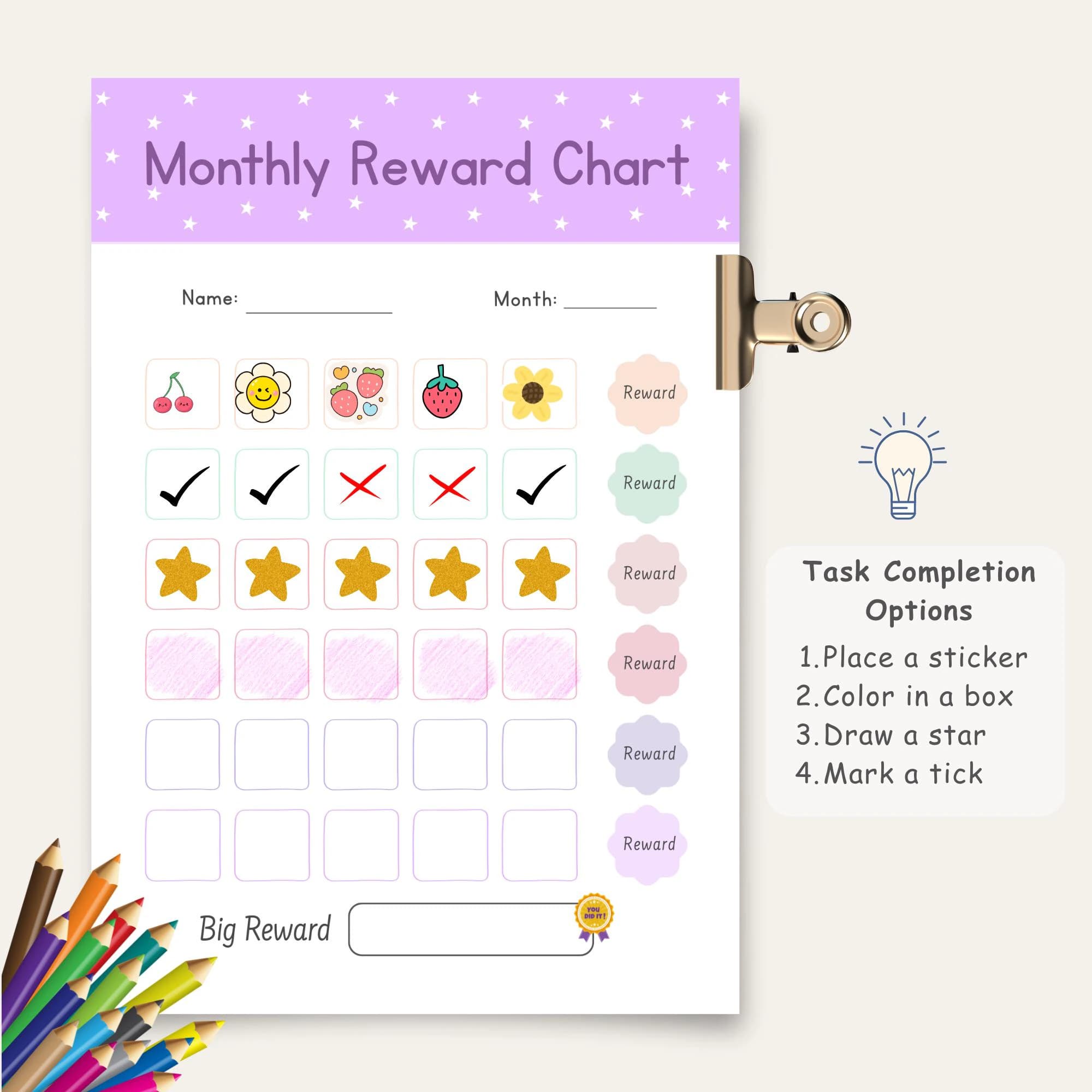 Ramadan Reward Chart | Pastel Rainbow Tracker (Digital Download A4/US Letter)
