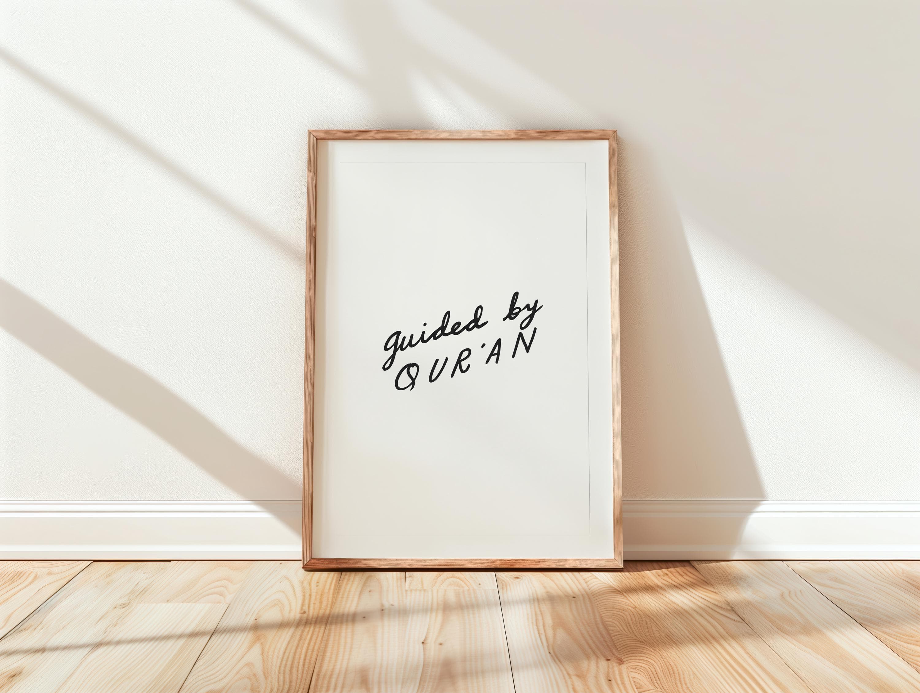 Islamic Wall Arts for Mindful Living, Hand-Drawn Modern Minimalist Home Decor | Guided by Qur'an