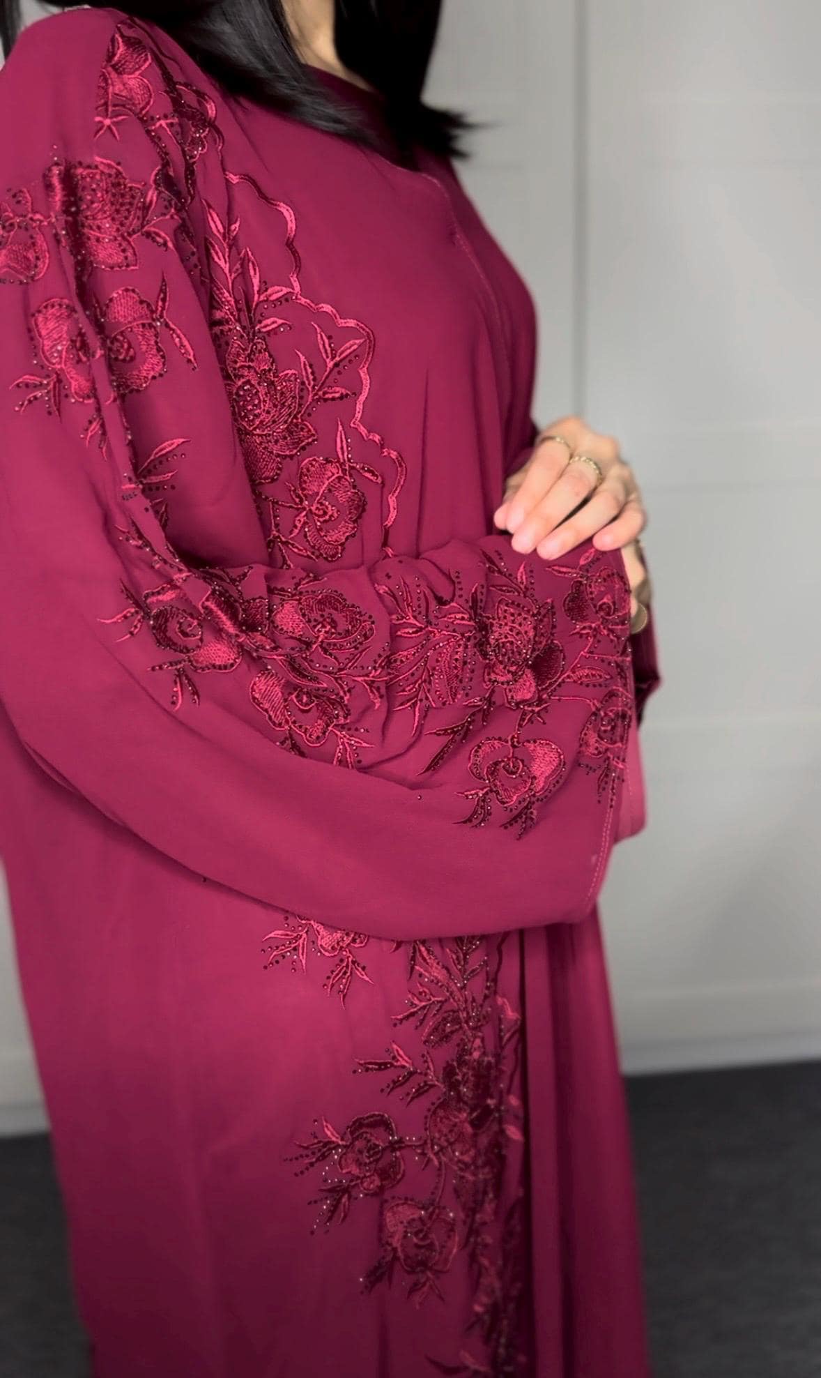 Luxury Chiffon Abaya Set, Eid Gift, Party Outfit - image 3