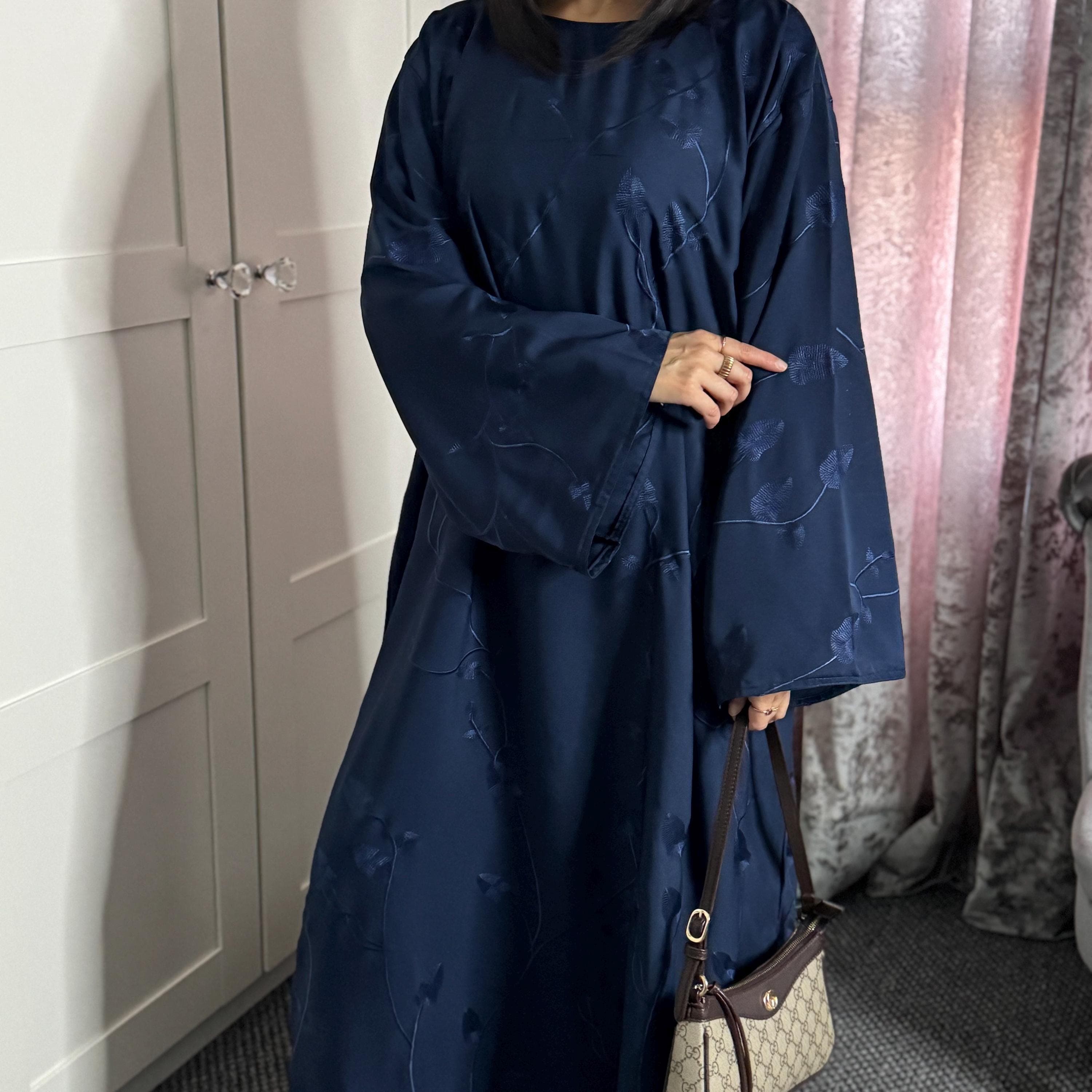 All Over Embroidered Abaya with Hijab, Ramadan Outfit - image 3