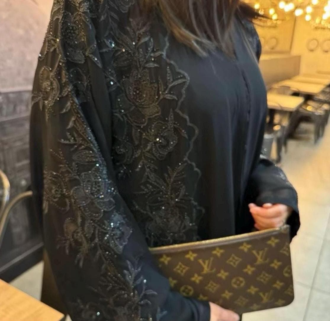 Luxury Chiffon Abaya Set, Eid Gift, Party Outfit - image 5