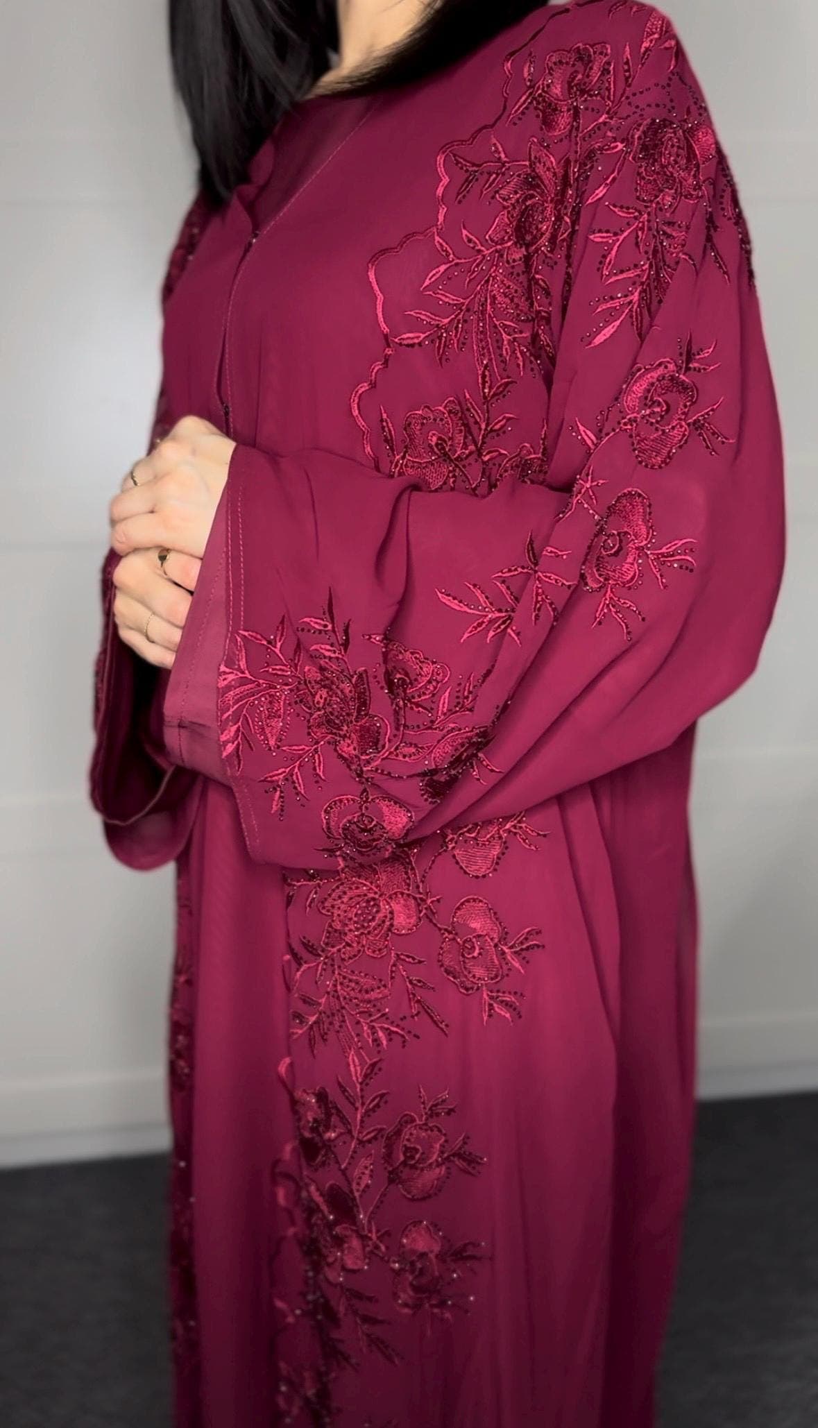 Luxury Chiffon Abaya Set, Eid Gift, Party Outfit