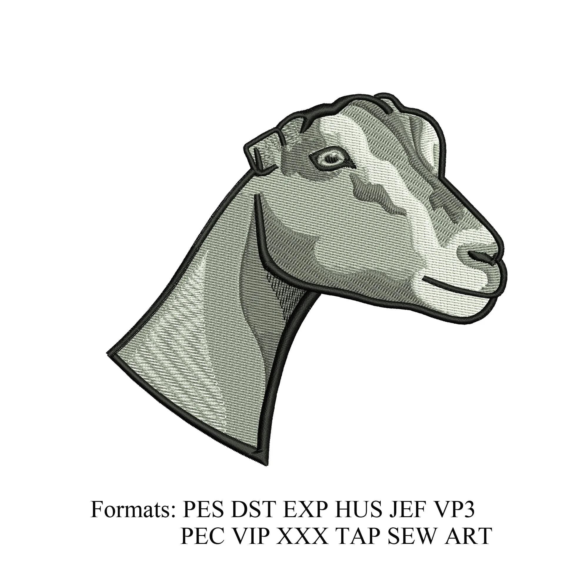 Lamancha Goat Embroidery Design, Farm Machine File (2-5 Inch) (Digital Download N60)
