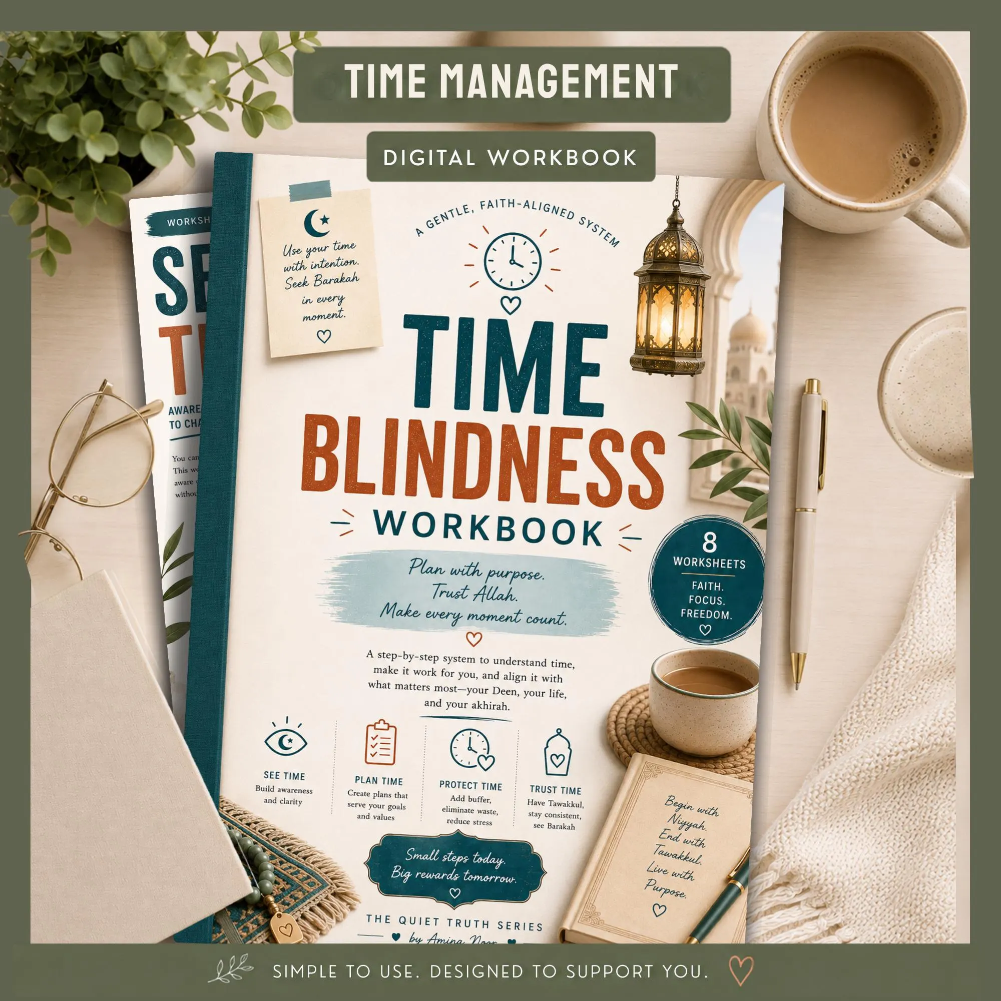 Time Blindness Workbook | Printable Time Management Worksheets | Digital PDF