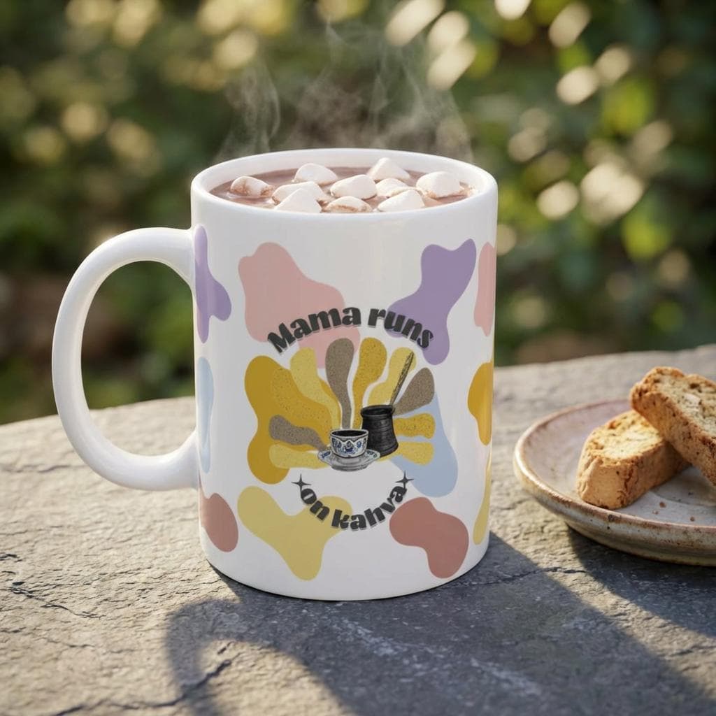 Turkish Coffee Gift,Bosnian Mom Gift,Mama Runs on Kahva Mug,Coffee Lover Gift,Balkan Kitchen Decor,Mothers Day Gift,Unique Mom Mug - image 5