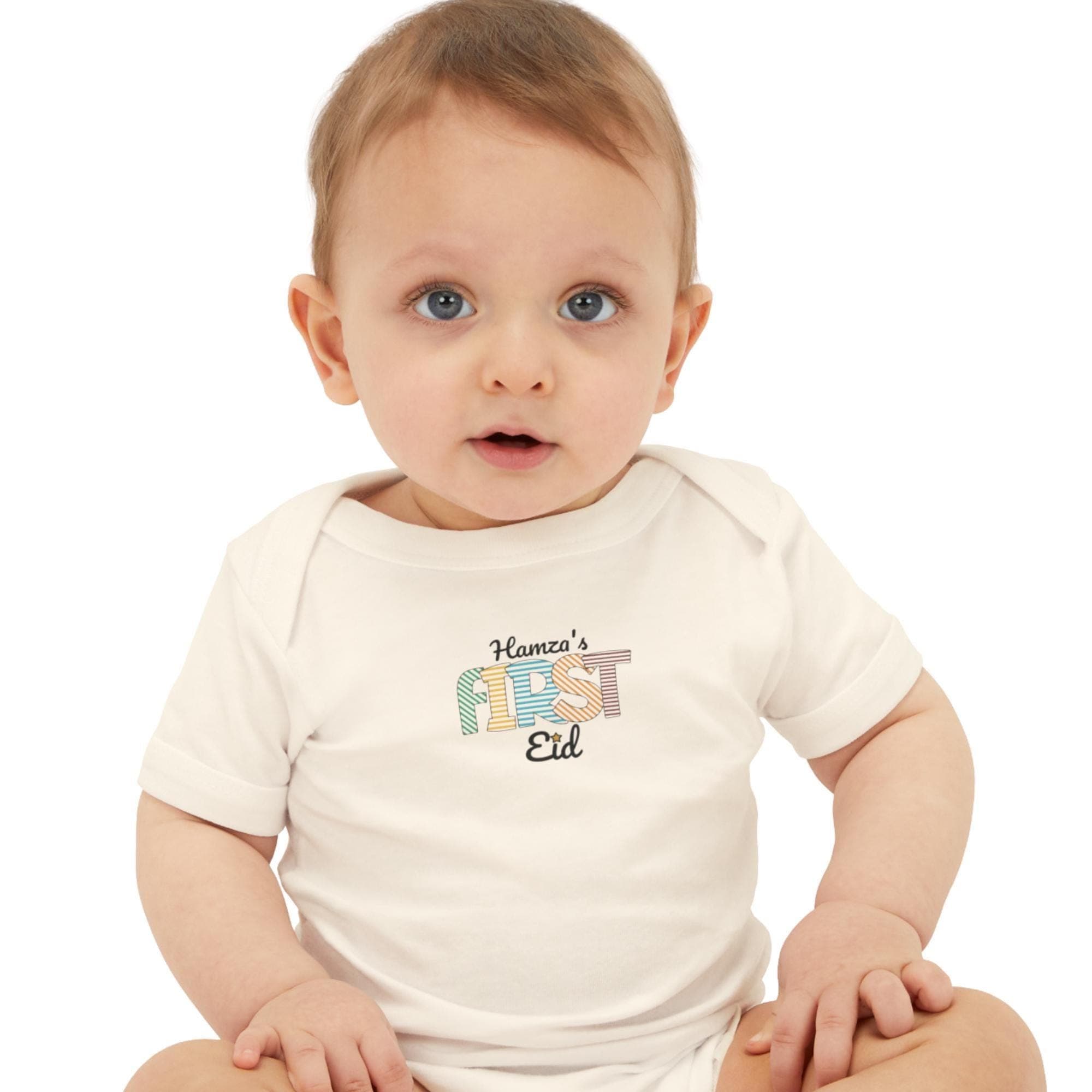 Personalized First Eid Baby Onesie, My First Eid Outfit, Custom Baby Name Eid Bodysuit, Eid Mubarak Baby Gift, Muslim Baby Eid Clothes - image 3