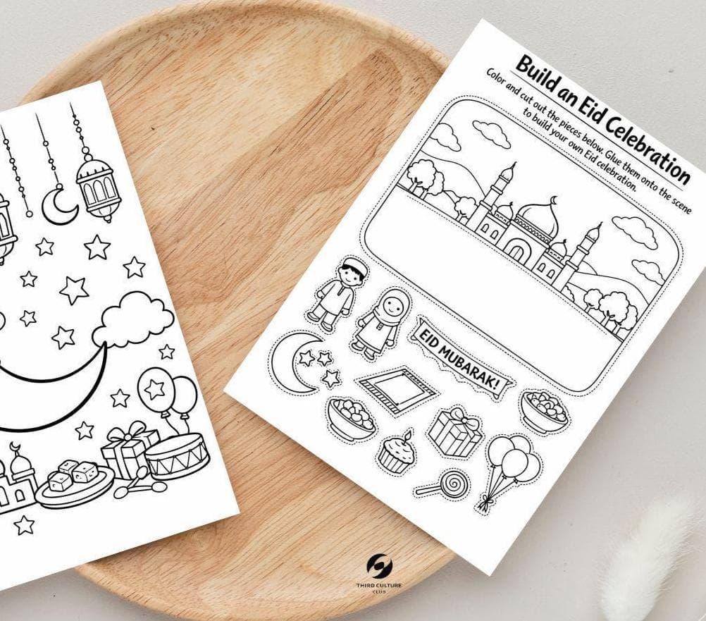 Eid Activities for Kids Printable | Ramadan Worksheets | Islamic Coloring Pages | Eid Kids Activity Pack | Preschool Homeschool PDF(Digital) - image 5
