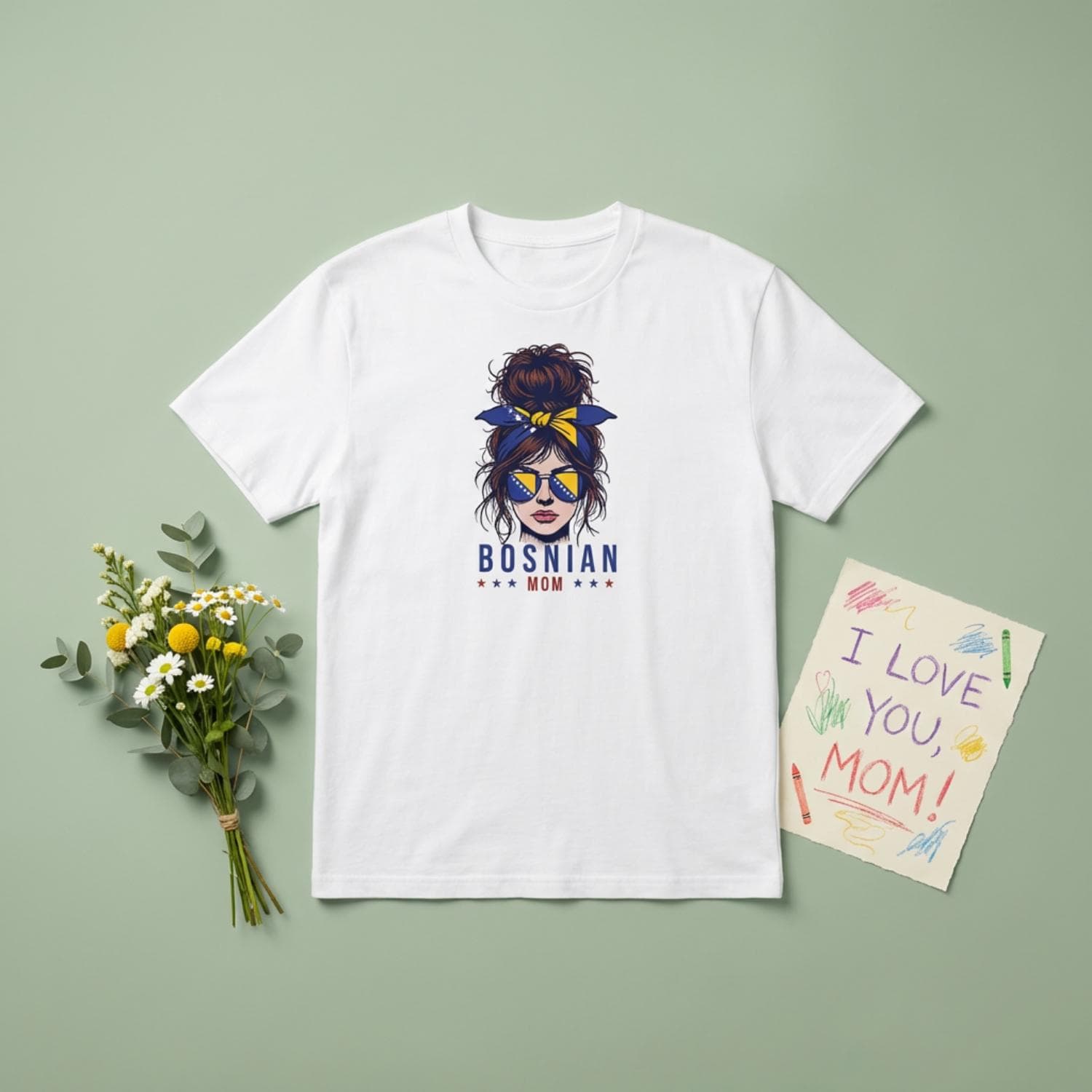Bosnian Mom Shirt, Balkan Mama Tee, Bosnian Pride Shirt, Balkan Heritage Gift, Bosnian Gift for Mom, Cultural Pride Tee, Balkan Mom Shirt - image 3