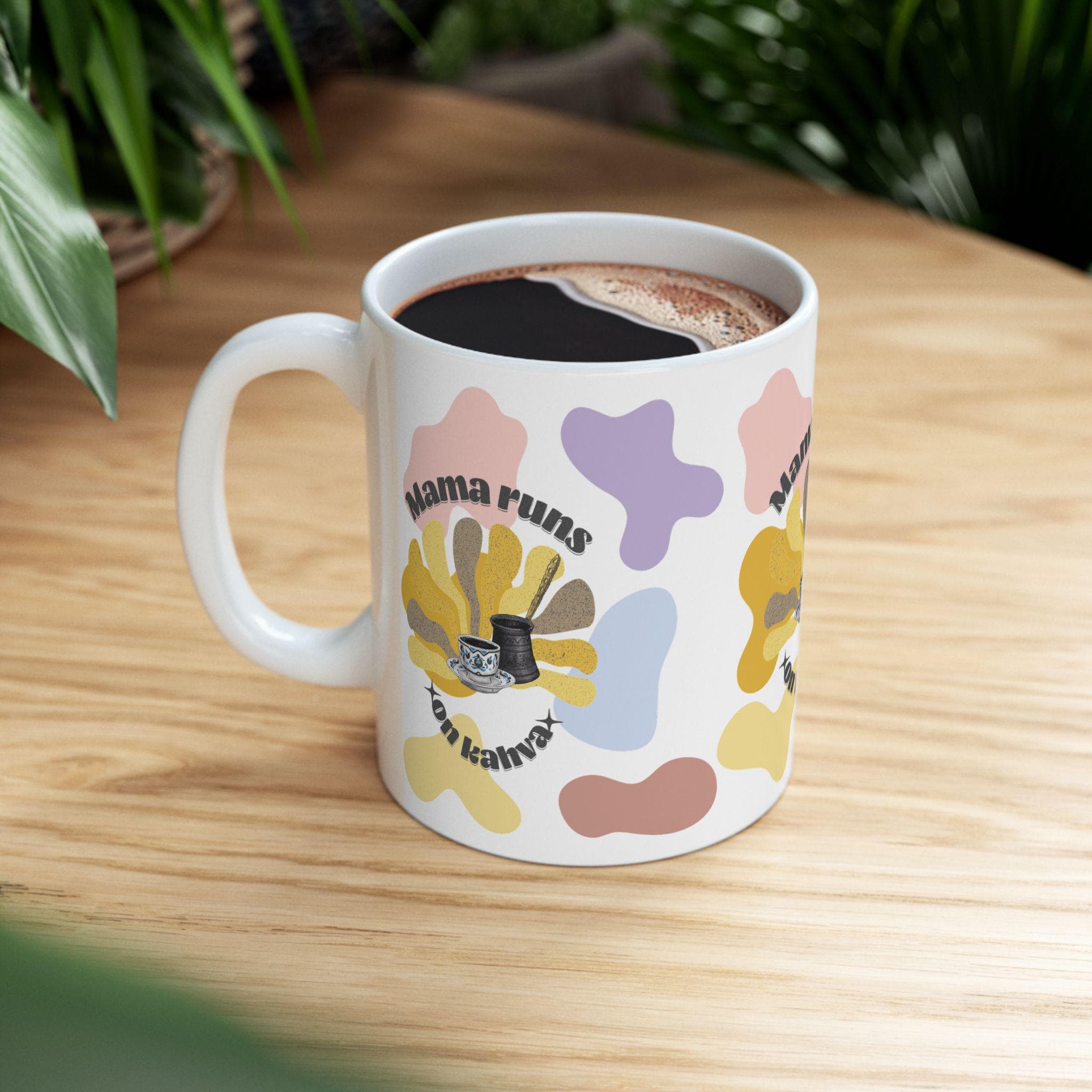 Turkish Coffee Gift,Bosnian Mom Gift,Mama Runs on Kahva Mug,Coffee Lover Gift,Balkan Kitchen Decor,Mothers Day Gift,Unique Mom Mug - image 5
