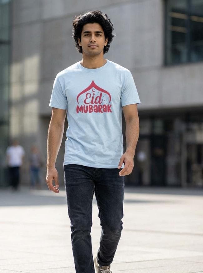 Eid Mubarak Shirt, Modern Crescent Eid Shirt, Matching Family Eid Shirts, Islamic Muslim Outfit, Ramadan Eid Gift, Unisex Muslim Shirt - image 4