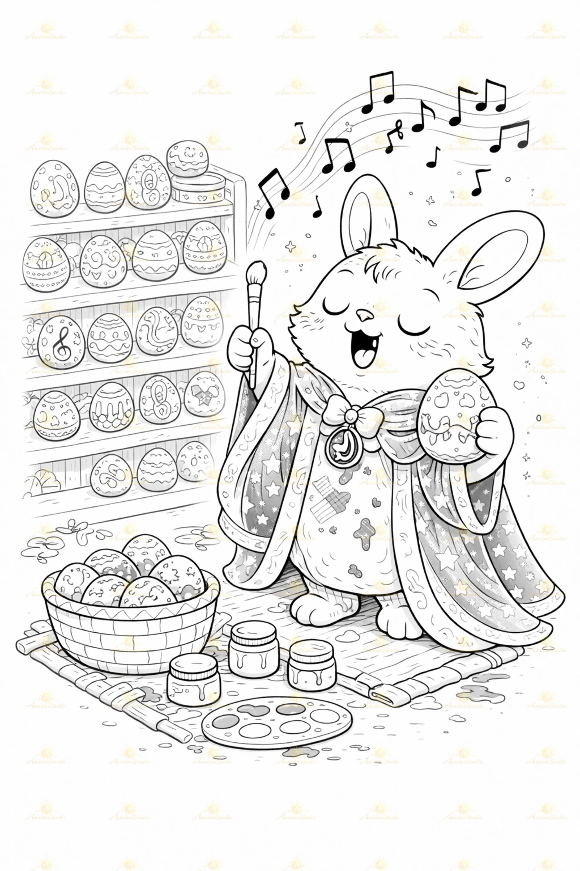 Easter Egg Workshop Coloring Book | Isometric Activity Pages (Digital Download) - image 3
