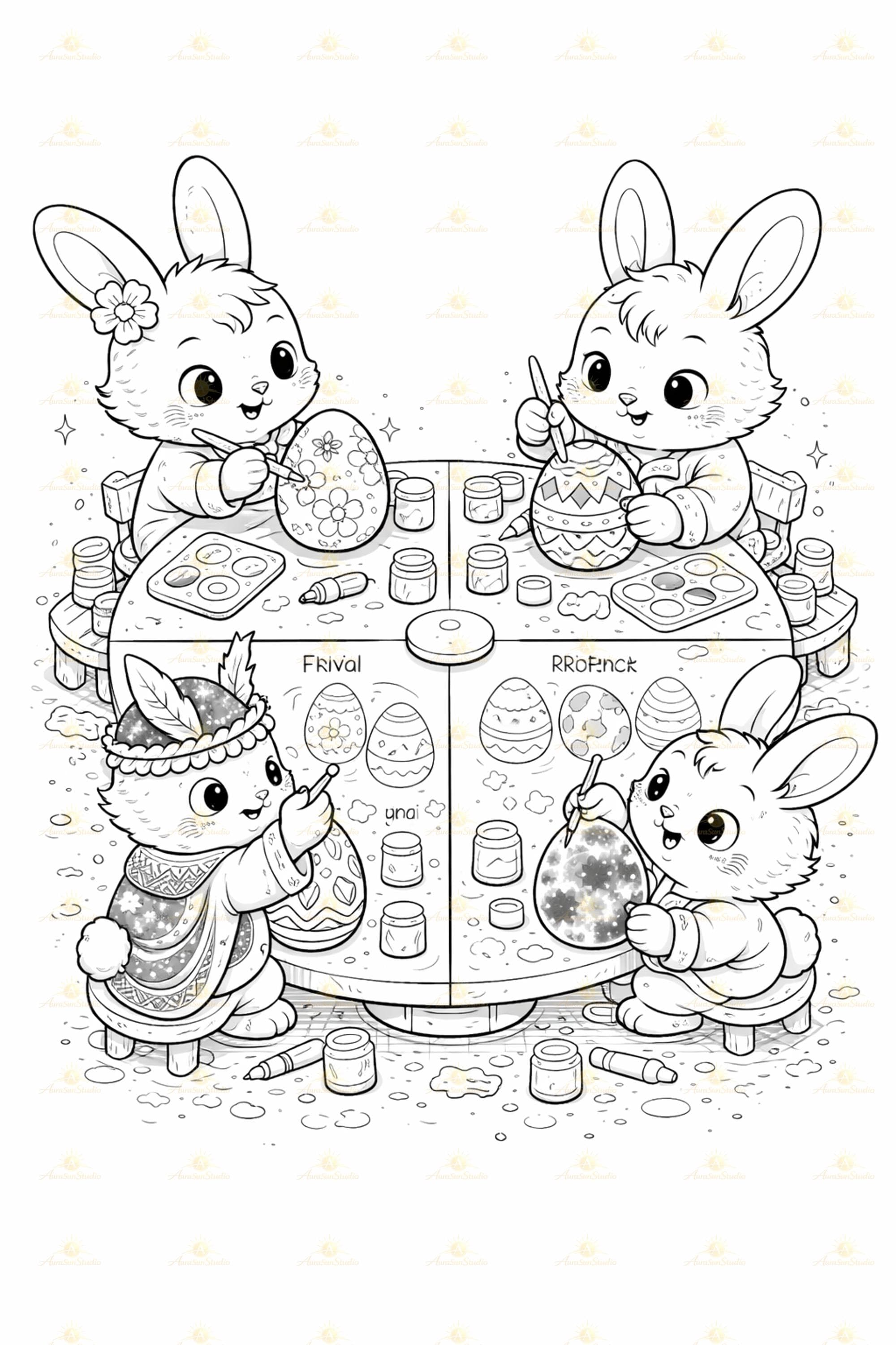 Easter Egg Workshop Coloring Book | Isometric Activity Pages (Digital Download) - image 5