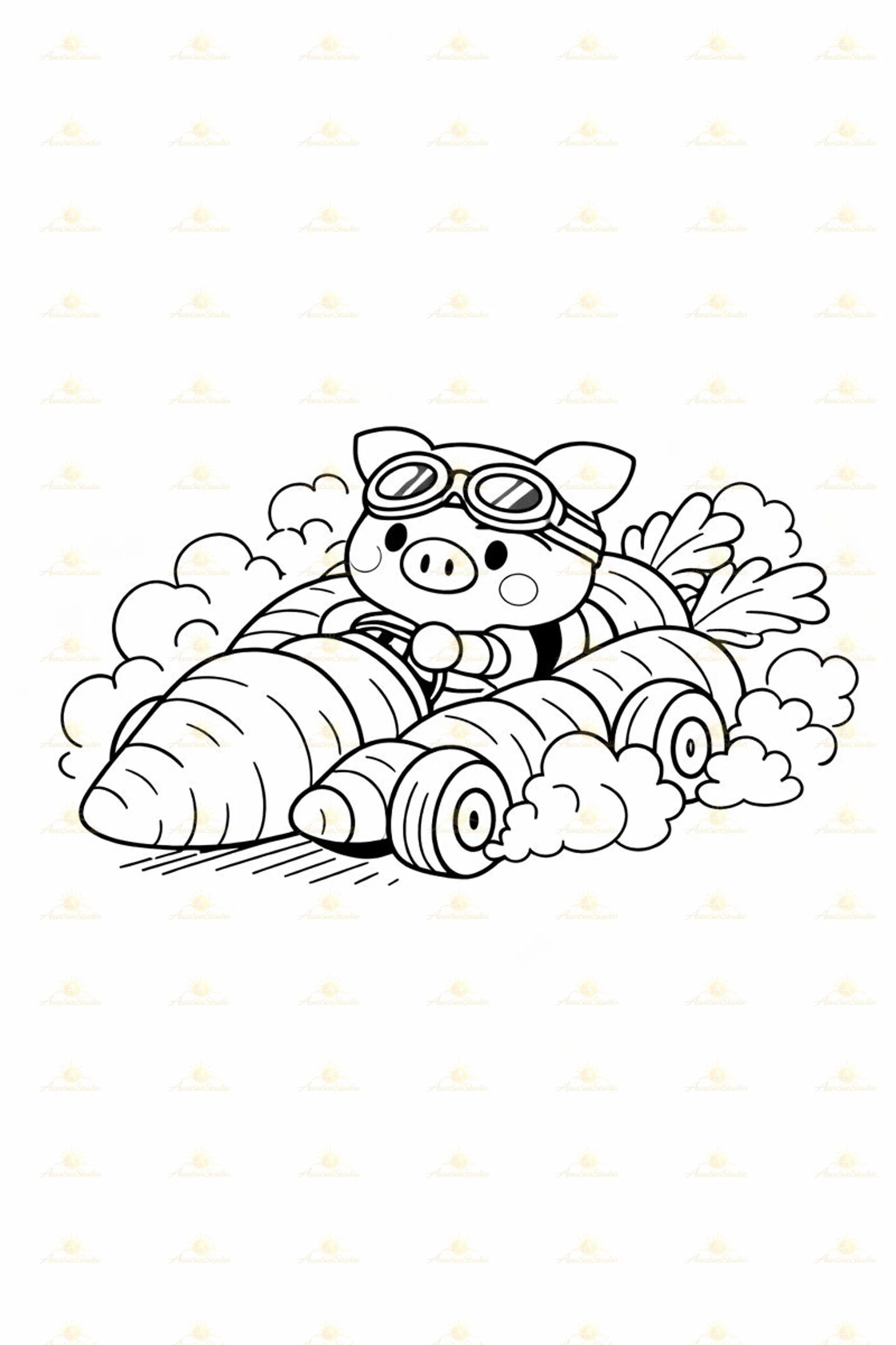 Kawaii Farm Animals Coloring Book | Isometric Activity Pages (PDF Download A4/Letter/8.5x8.5 - image 3