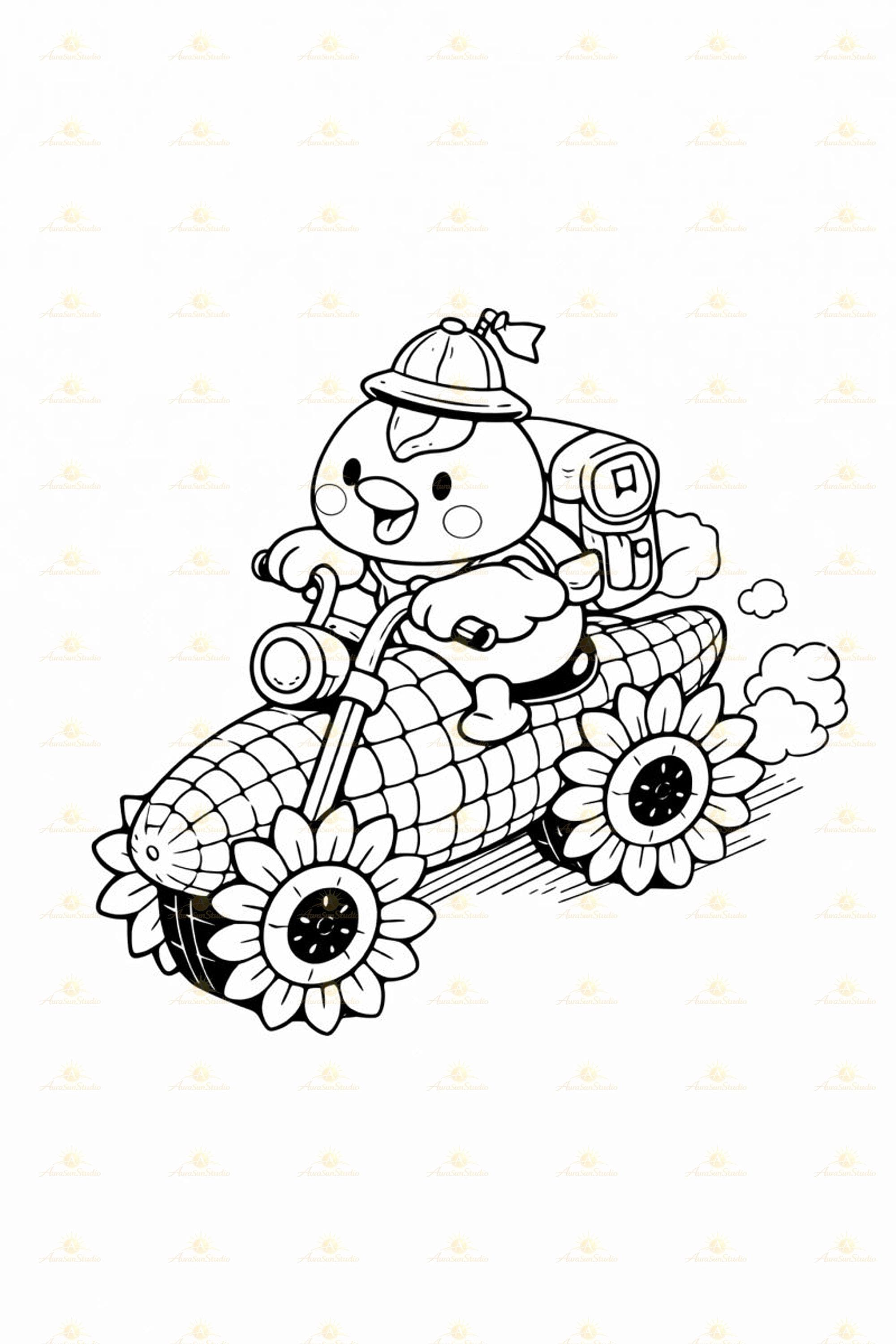 Kawaii Farm Animals Coloring Book | Isometric Activity Pages (PDF Download A4/Letter/8.5x8.5 - image 5