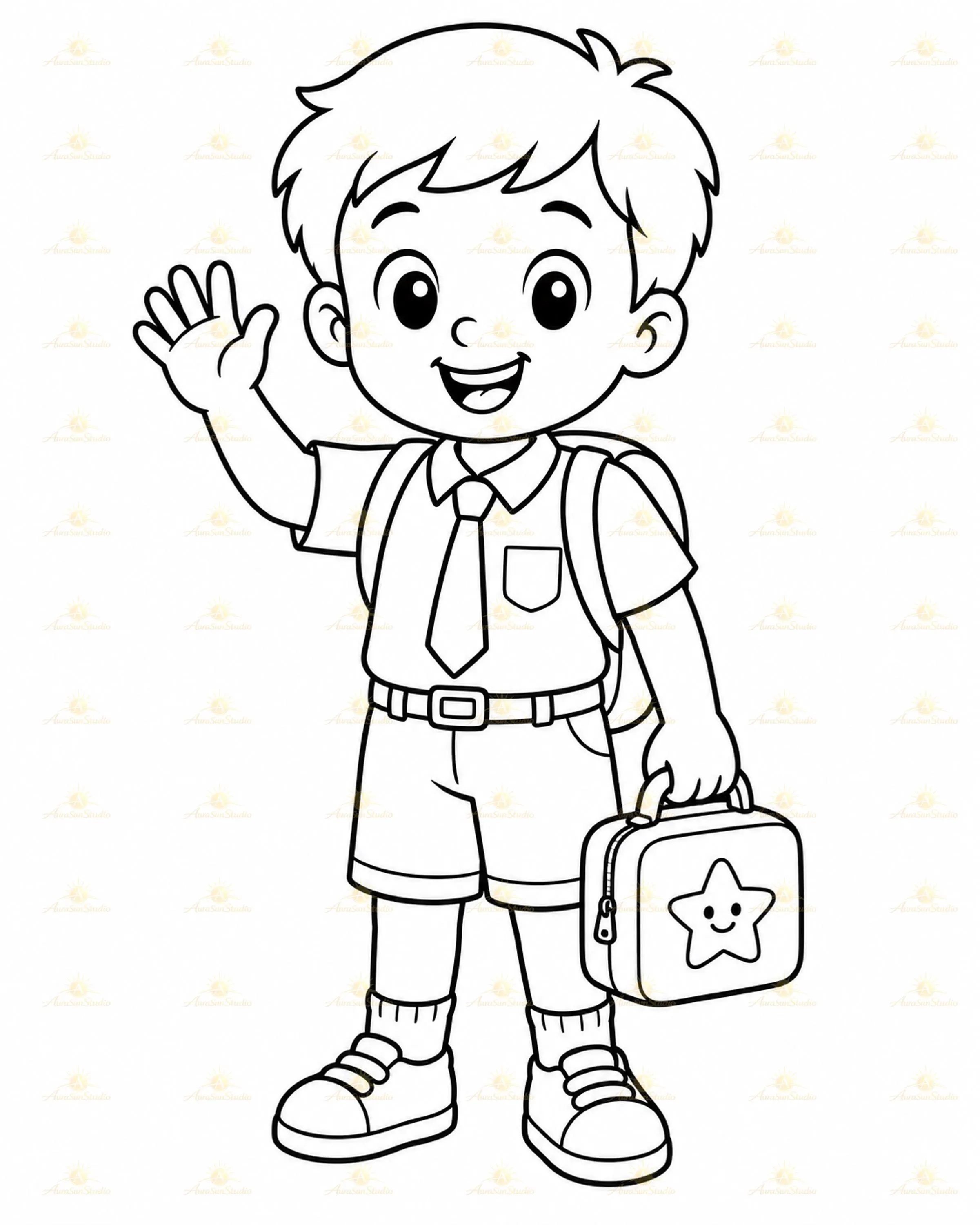 First Day Feelings Coloring Book, Back to School SEL Printable Pages (Digital Download) - image 3