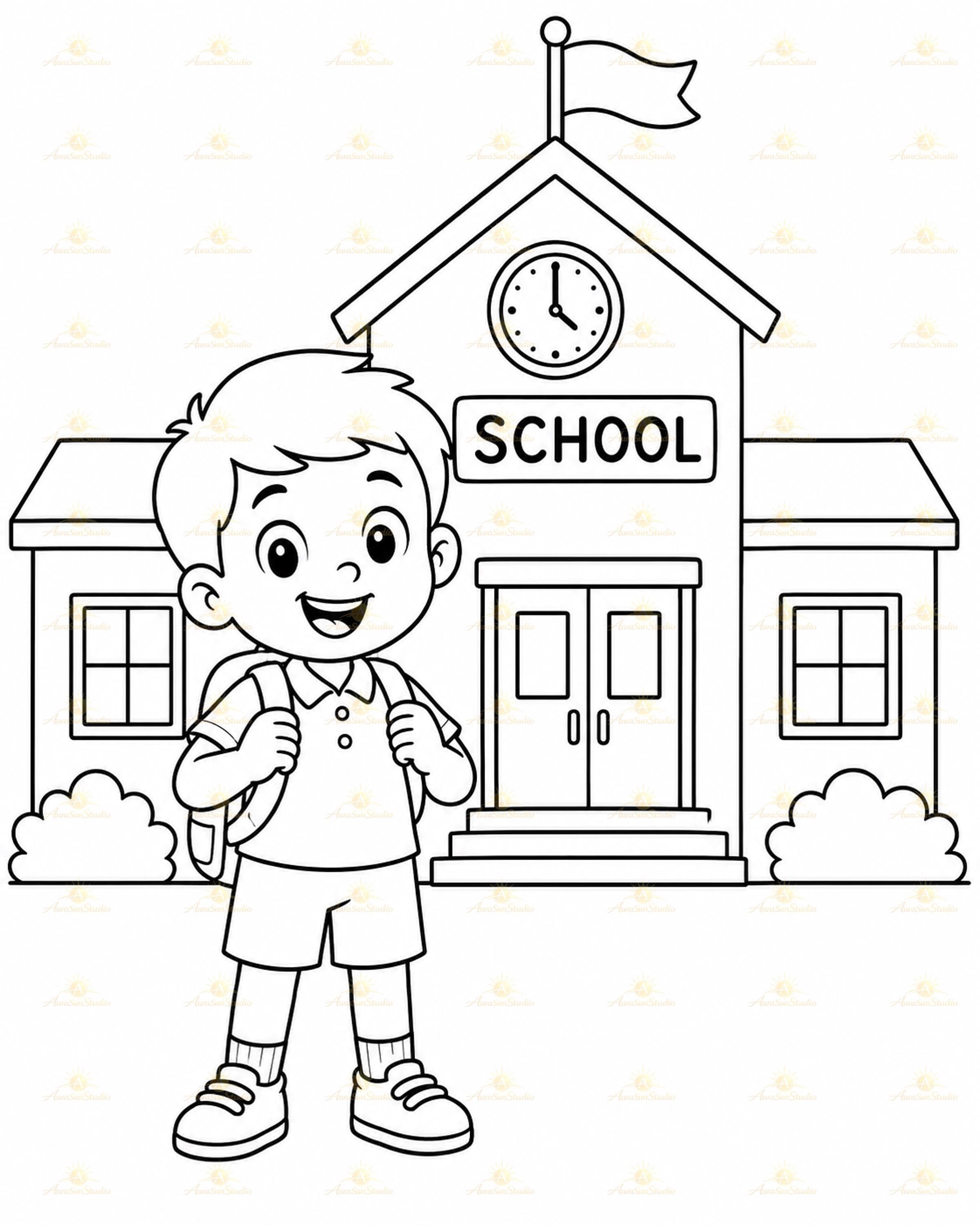 First Day Feelings Coloring Book, Back to School SEL Printable Pages (Digital Download) - image 2